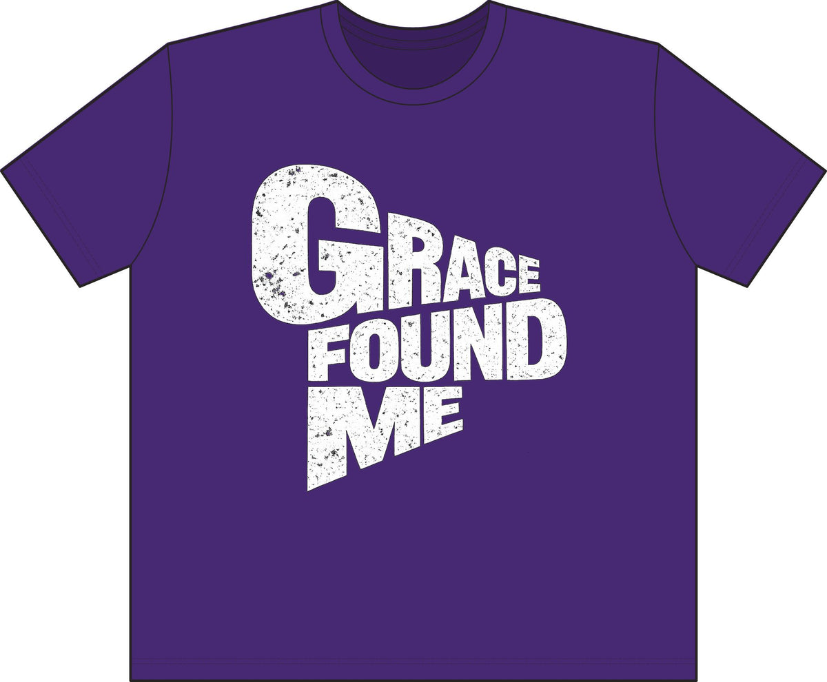 Retro Street T-Shirt — "Grace Found Me" Distressed Graphic Tee