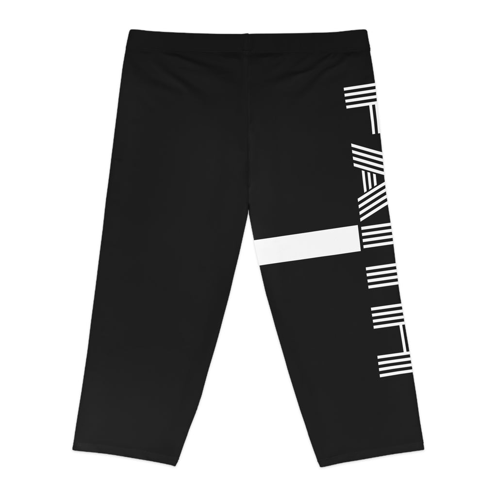 Women's Love-Themed Capri Leggings - Stylish Activewear, Fitness Gear, Casual Wear, Gift for Her, Workout Leggings