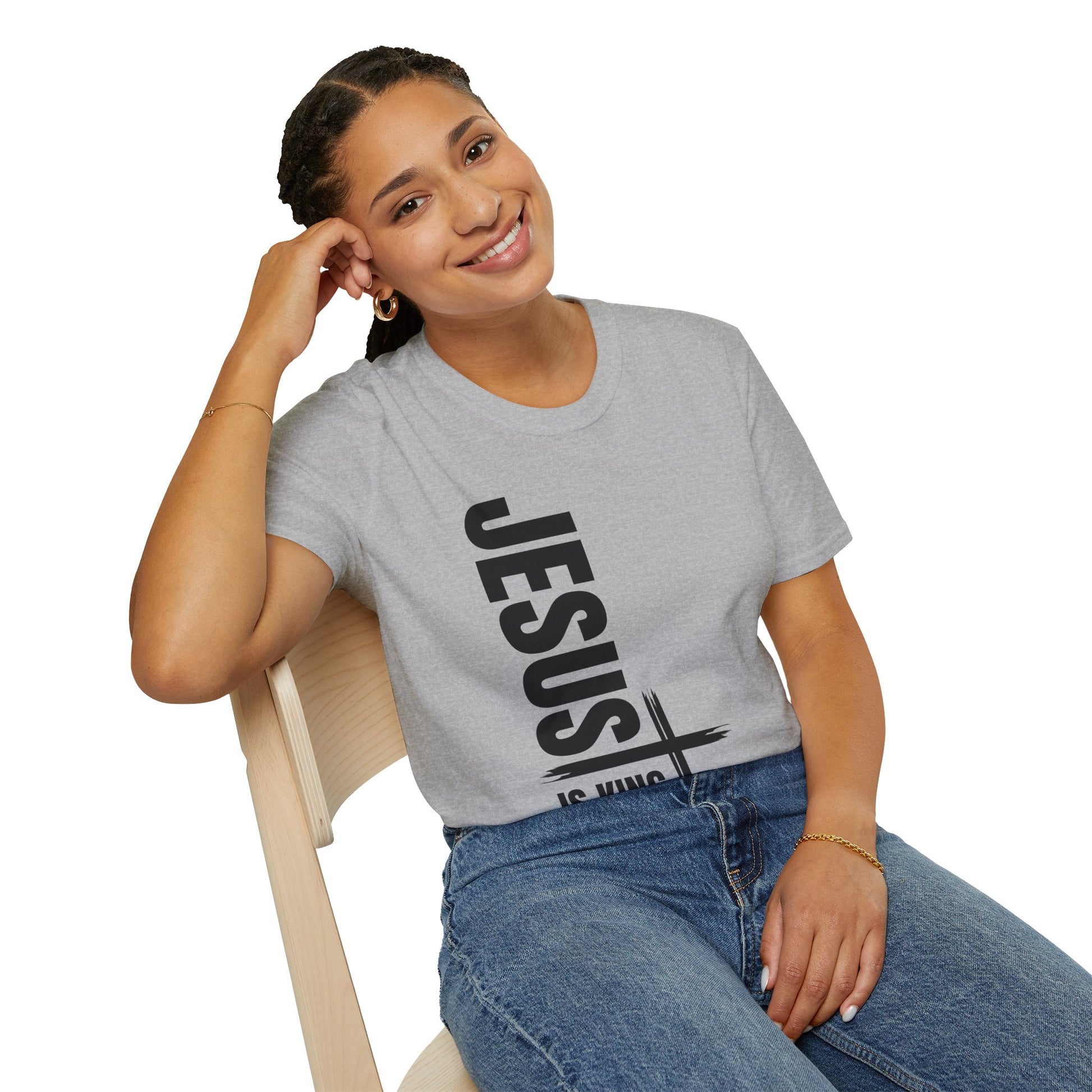 Christian Unisex T-Shirt - Jesus is King Faith-Based Tee for Believers