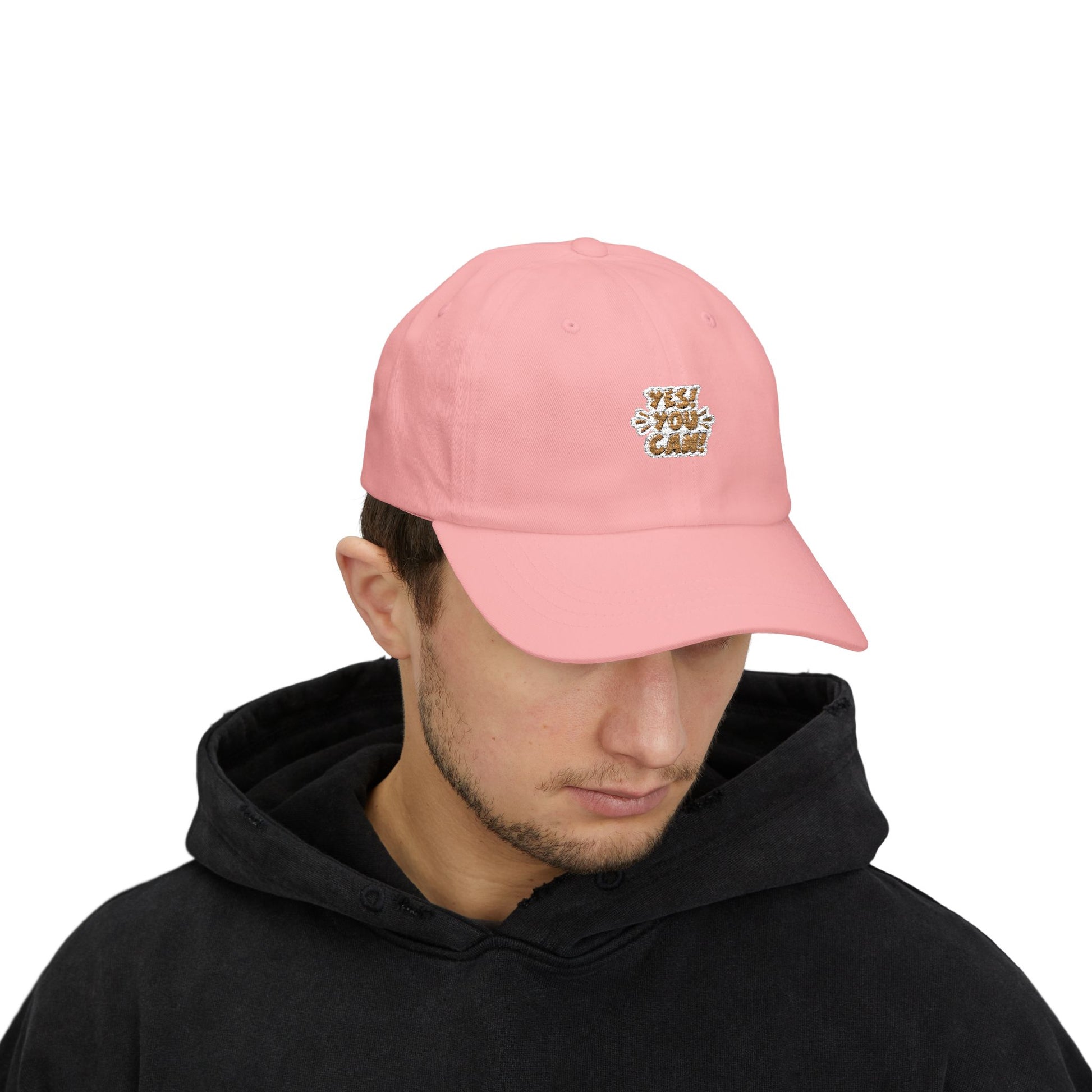 Yes! You Can Dad Cap - Motivational Hat for Fathers, Adjustable White Cap, Gift for Dad, Inspiring Dad Hat, Everyday Wear