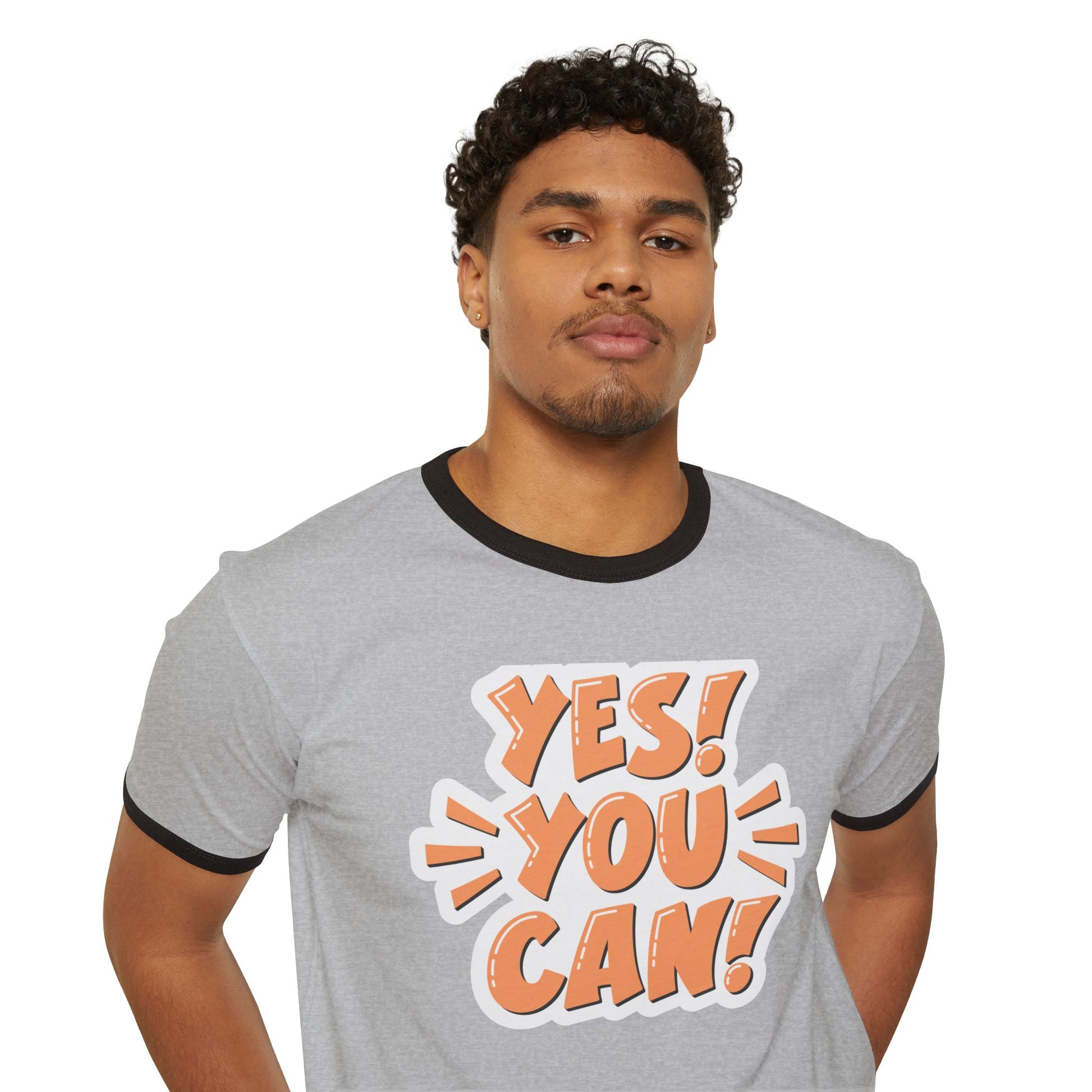 Motivational Unisex Cotton Ringer T-Shirt - Positive Vibes, Inspiring Apparel, Gift for Friends, Everyday Wear, Casual Style