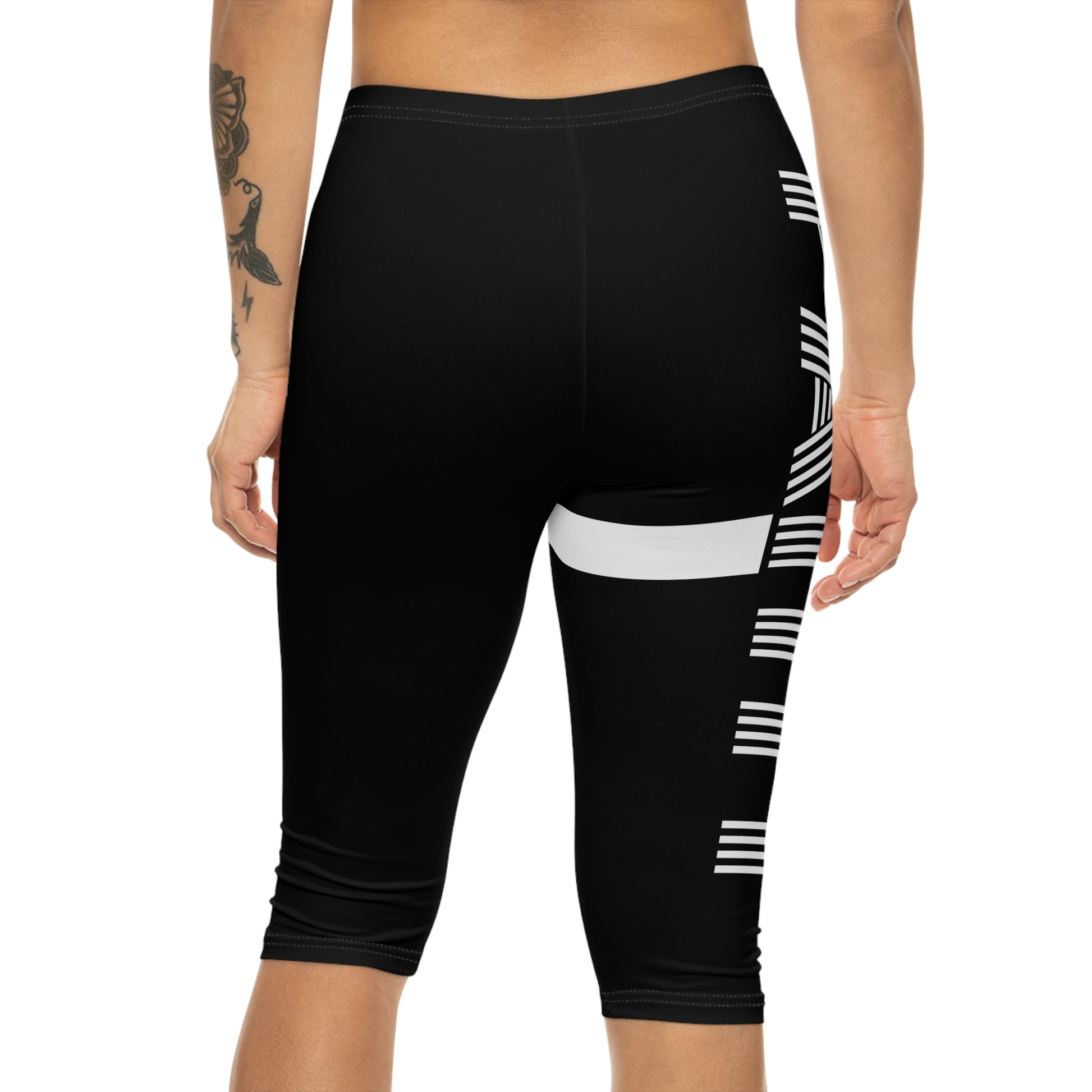 Faith Women's Capri Leggings — Spiritual Script All-Over Print