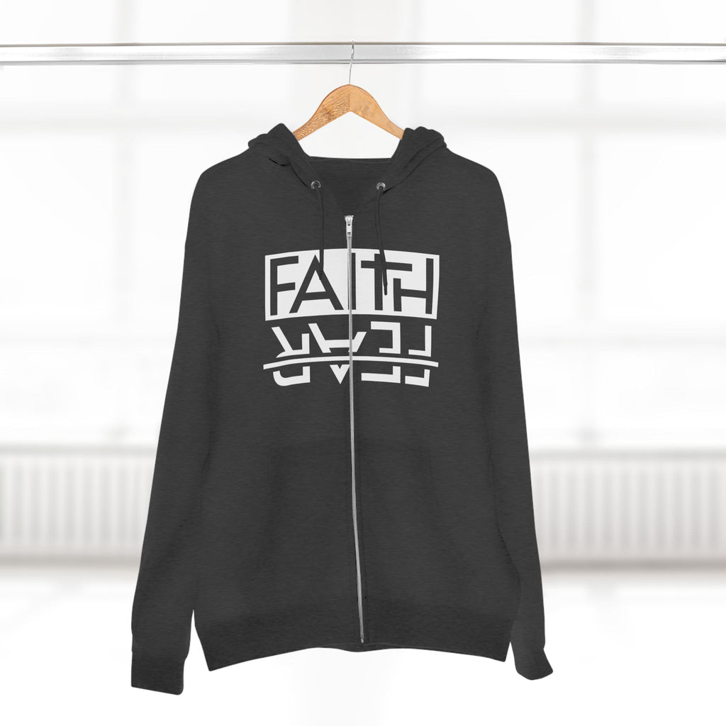 Faith Over Fear, Zip Hoodie, Unisex Hoodie, Cozy Oversized Hoodie, Inspirational Apparel, Versatile Layering Piece, Gift for Motivators, Goat God T-shirt