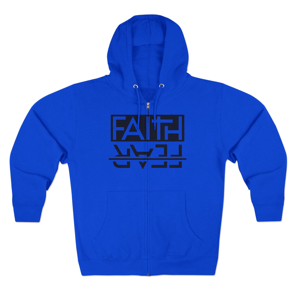 Faith Over Fear, Zip Hoodie, Unisex Hoodie, Cozy Oversized Hoodie, Inspirational Apparel, Versatile Layering Piece, Gift for Motivators, Goat God T-shirt