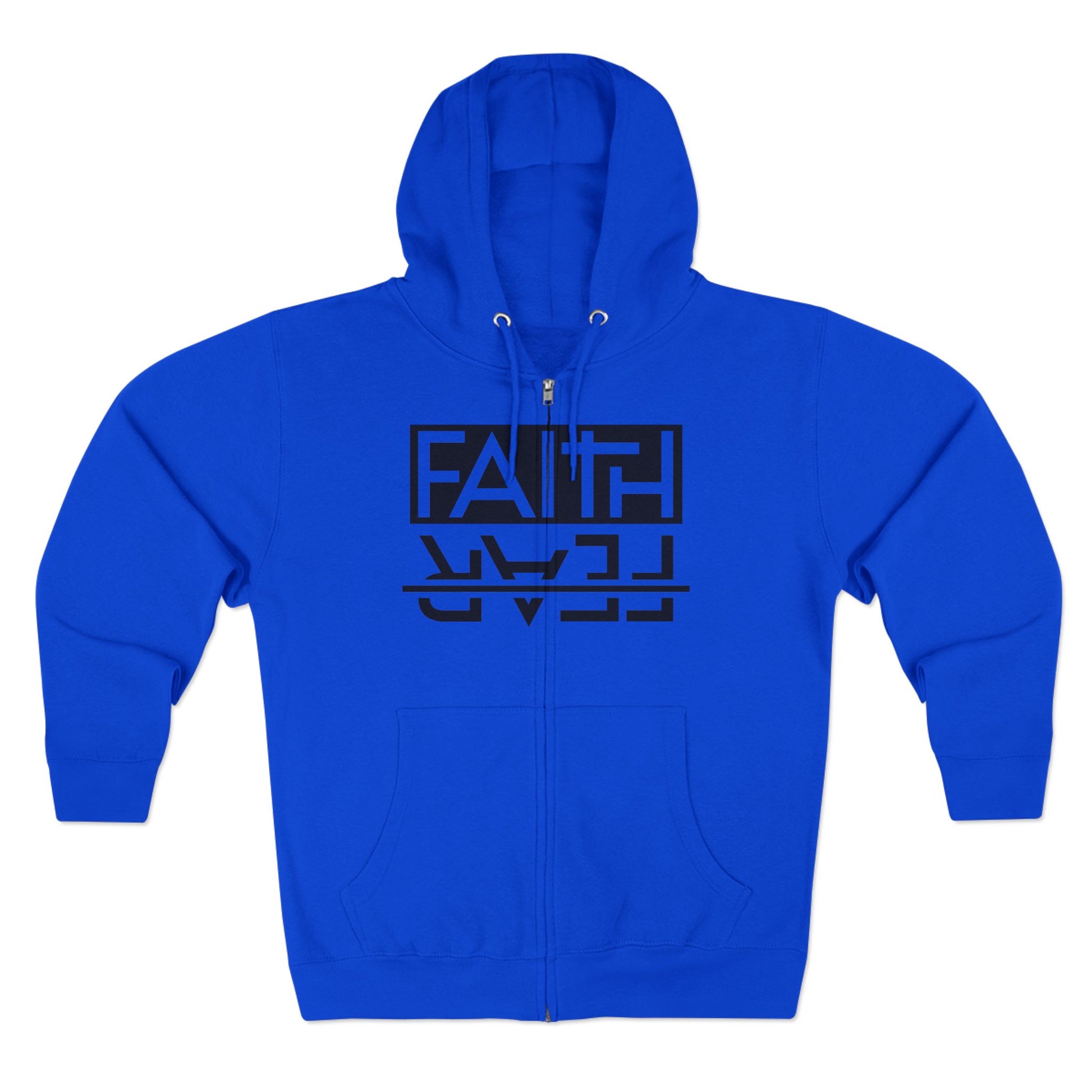 Faith Over Fear, Zip Hoodie, Unisex Hoodie, Cozy Oversized Hoodie, Inspirational Apparel, Versatile Layering Piece, Gift for Motivators, Goat God T-shirt