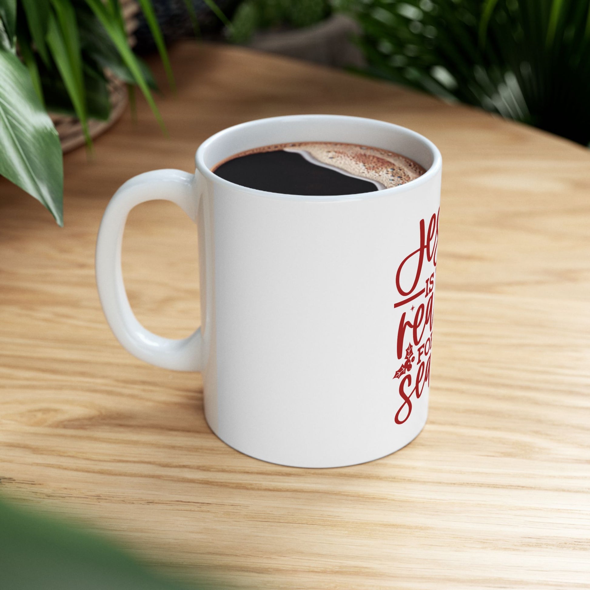 Jesus Is the Reason for the Season Ceramic Mug – Christmas Faith Holiday Coffee Cup (11oz & 15oz)