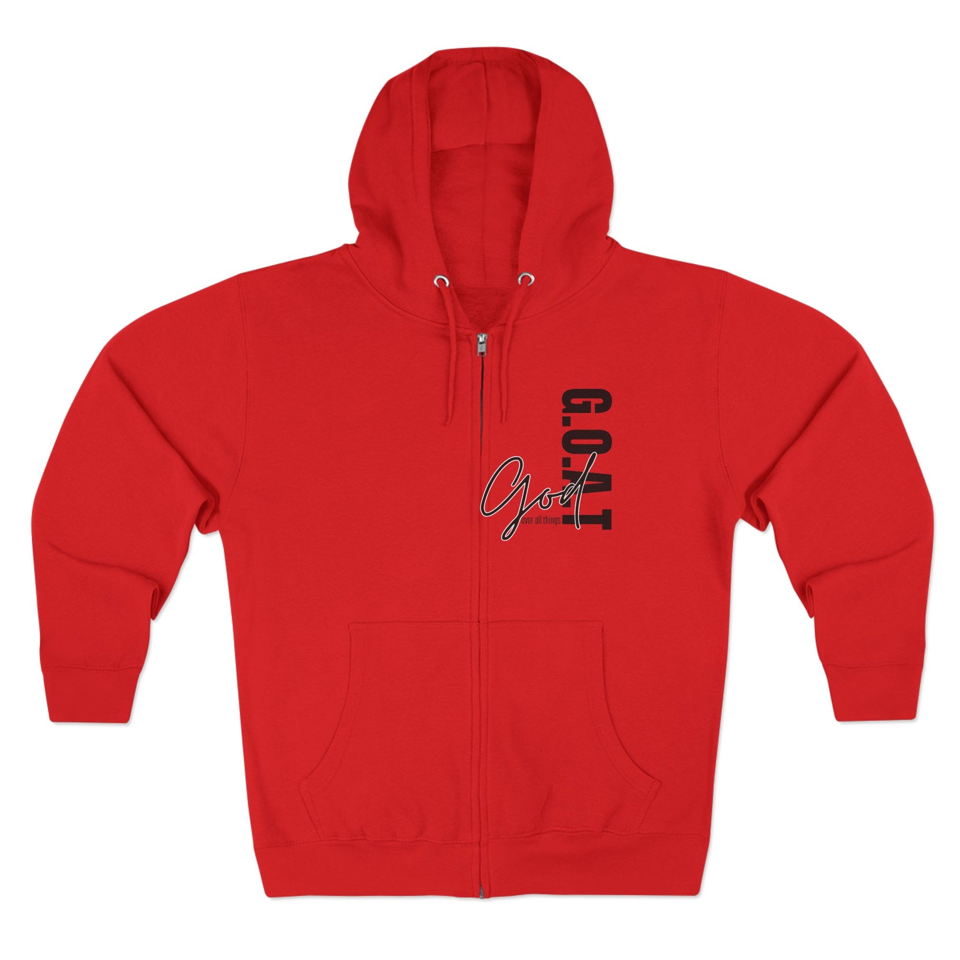 Zip Hoodie, Unisex Hoodie, Cozy Oversized Hoodie, Inspirational Apparel, Versatile Layering Piece, Gift for Motivators, Goat God T-shirt