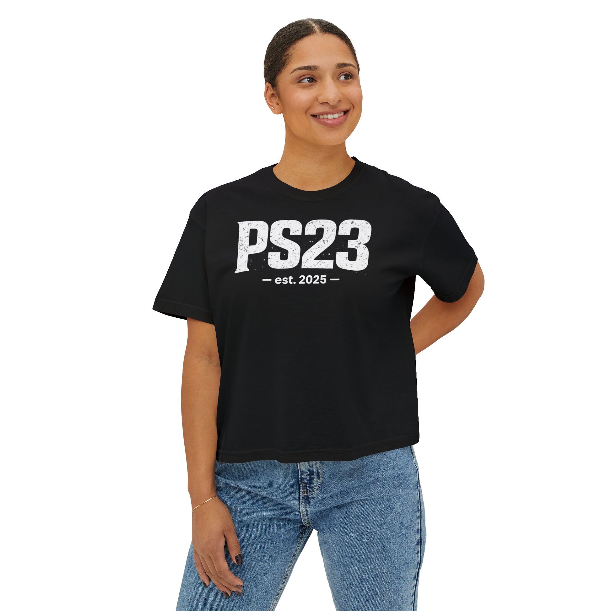 Psalm 23 Women's Boxy Tee — Inspirational Faith Graphic Shirt