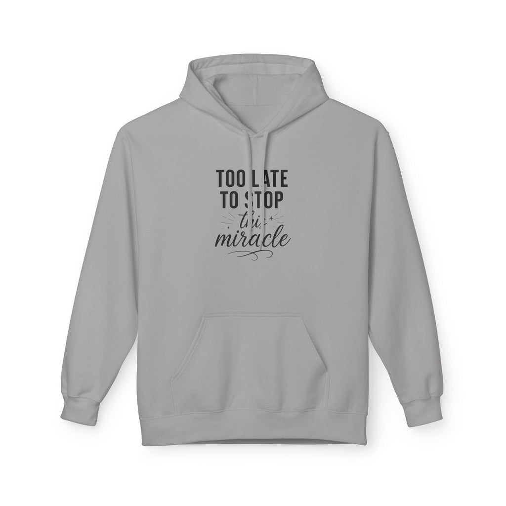 Miracle Midweight Fleece Hoodie, Cozy Casual Wear, Inspirational Gift, Faith-Driven Style, Perfect for Everyday & Holidays