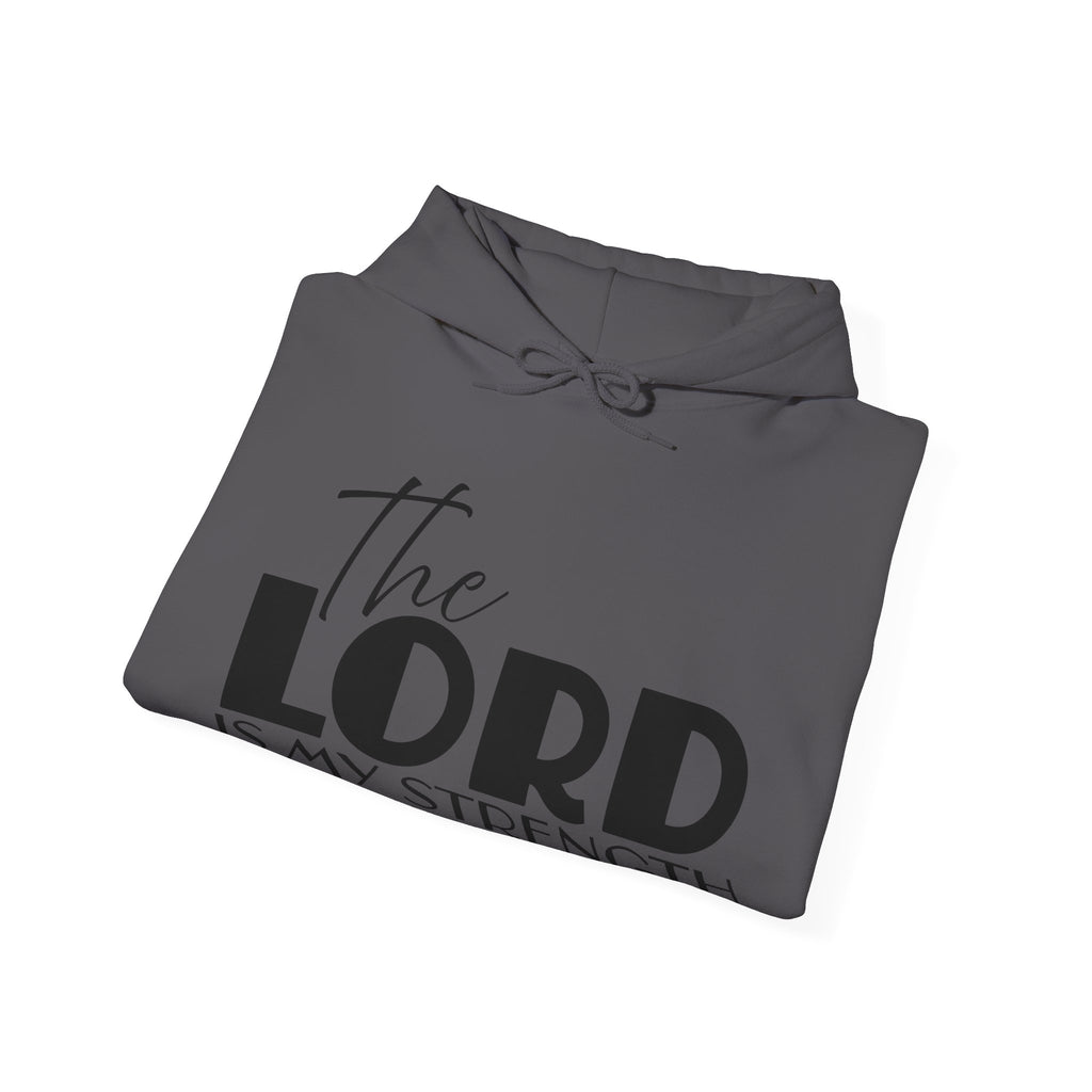 Psalm 28:7 'The Lord Is My Strength' Hoodie — Faith-Based Christian Sweatshirt