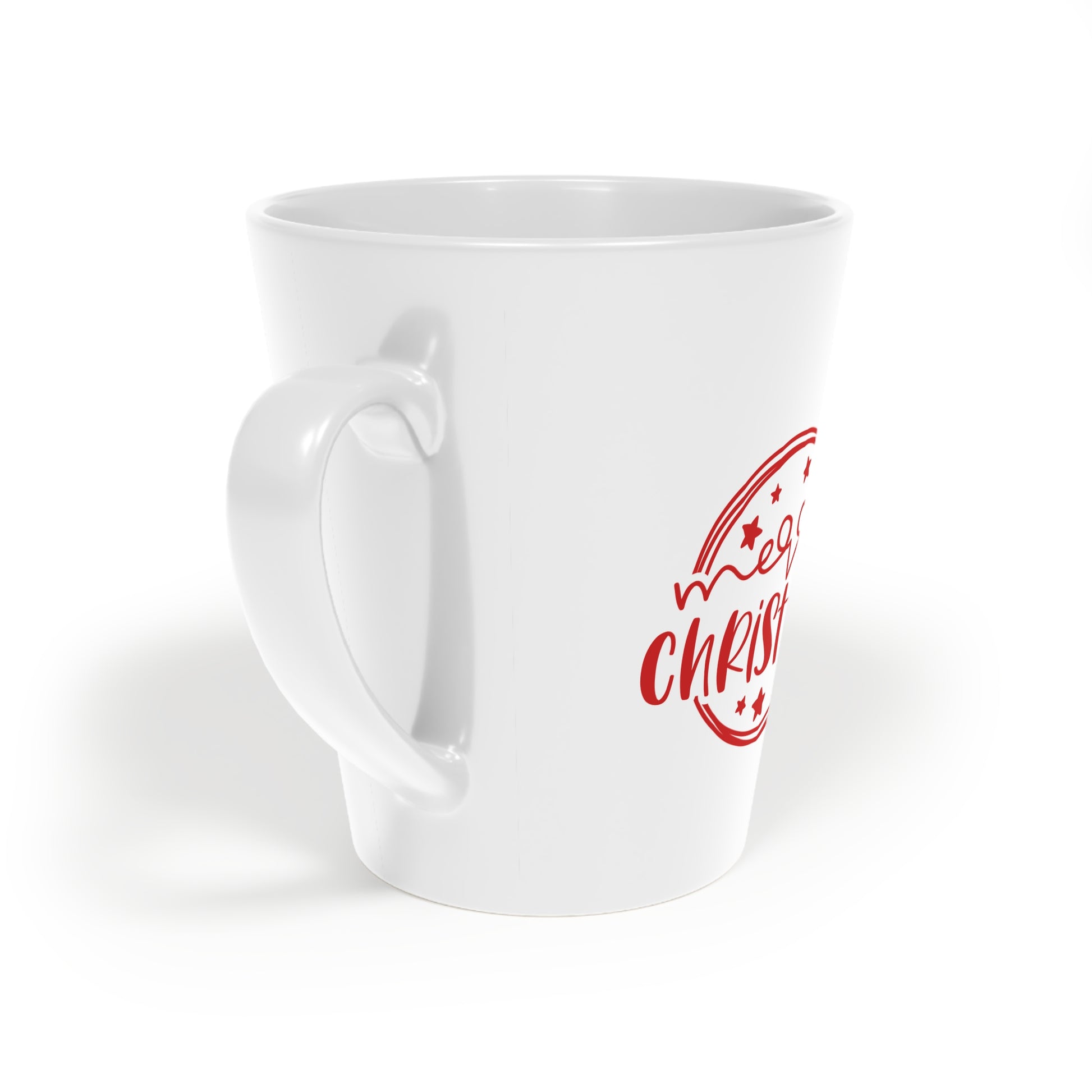 Christmas Latte Mug 12oz - Red Holiday Cheer Coffee Cup