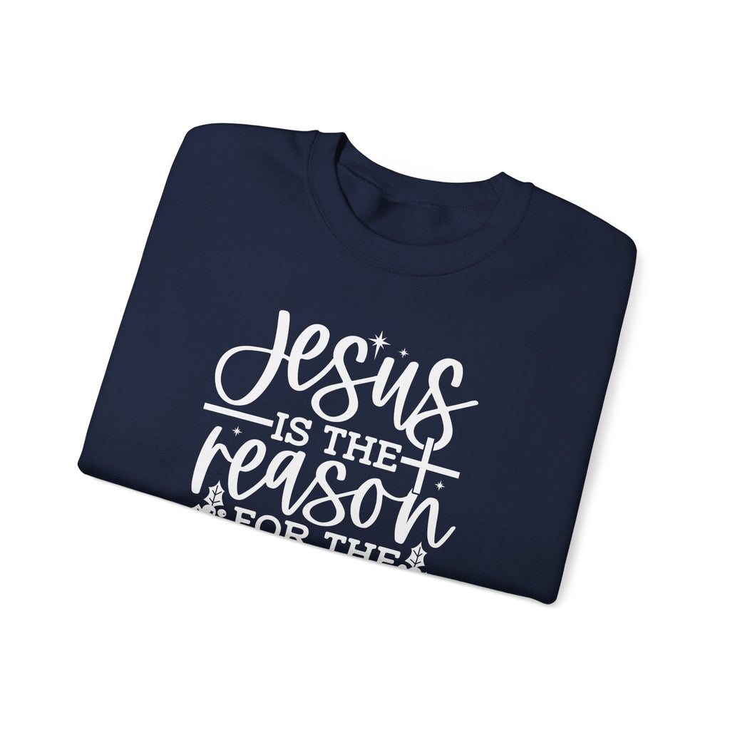 Jesus is the Reason for the Season, Christmas Crewneck Sweatshirt Fabric Knit Long Sleeve Winter Casual Soft Medium Length Hoodie for Men and Women