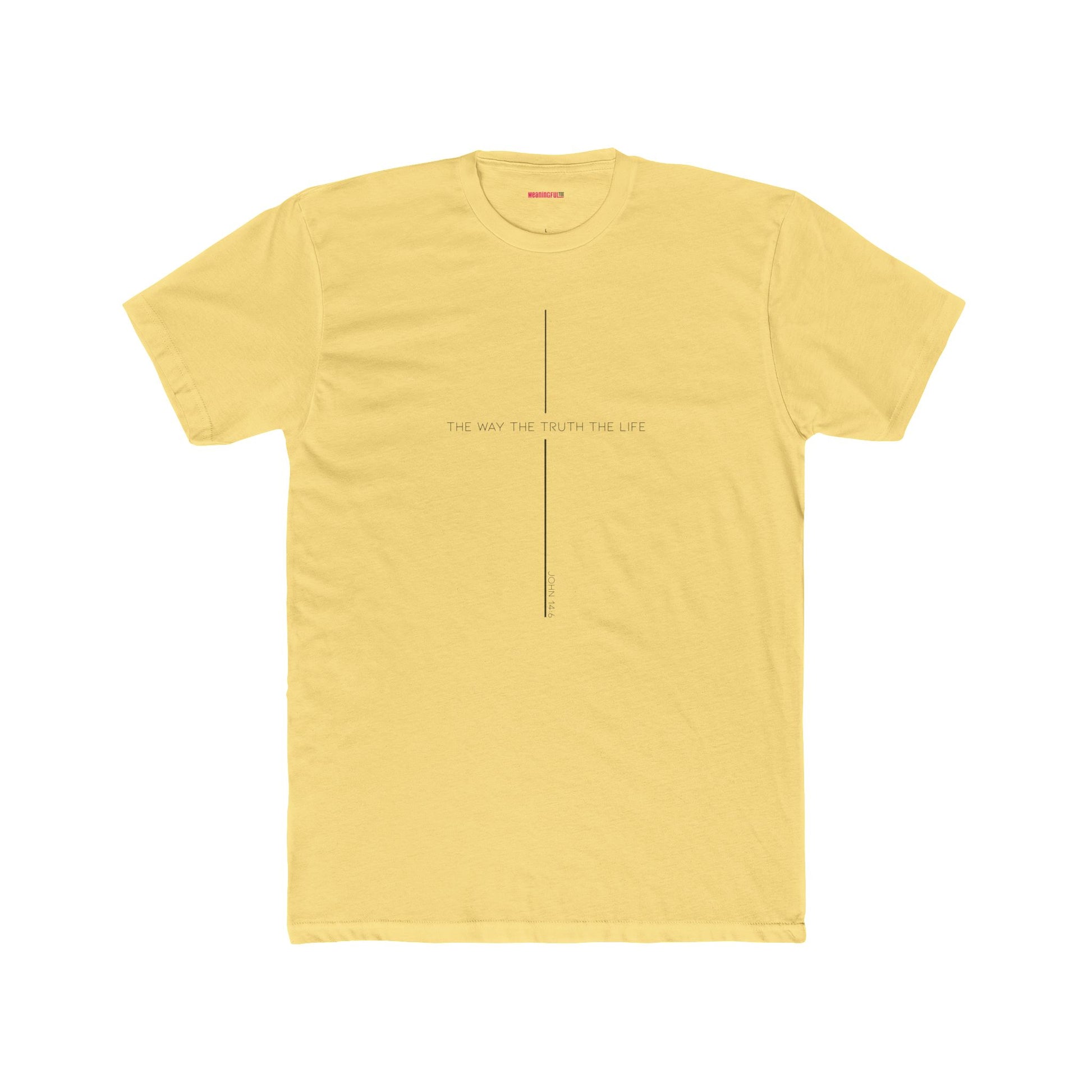 Unisex Cotton Crew Shirt, Minimalist Graphic Tee for Modern Minimalists, Faith-Based, Casual Wear, Everyday Style, Gift for Him or Her, The way the Truth and Life Tee