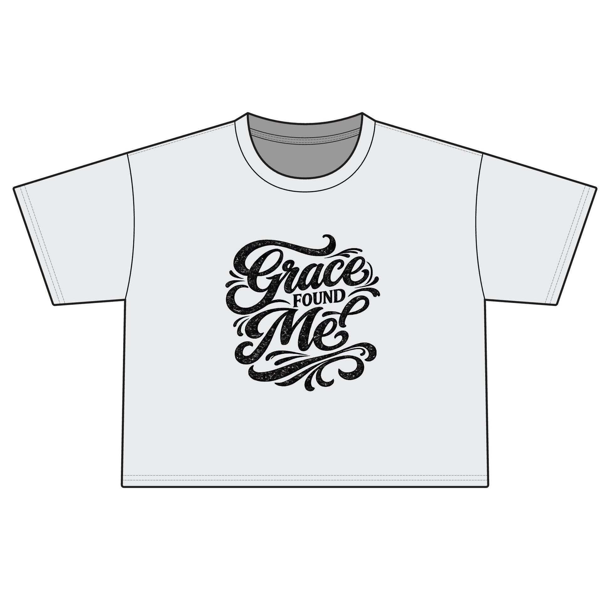 Grace Found Me Boxy Tee — Women's Inspirational Graphic Shirt