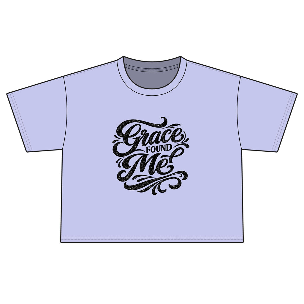 Grace Found Me Boxy Tee — Women's Inspirational Graphic Shirt