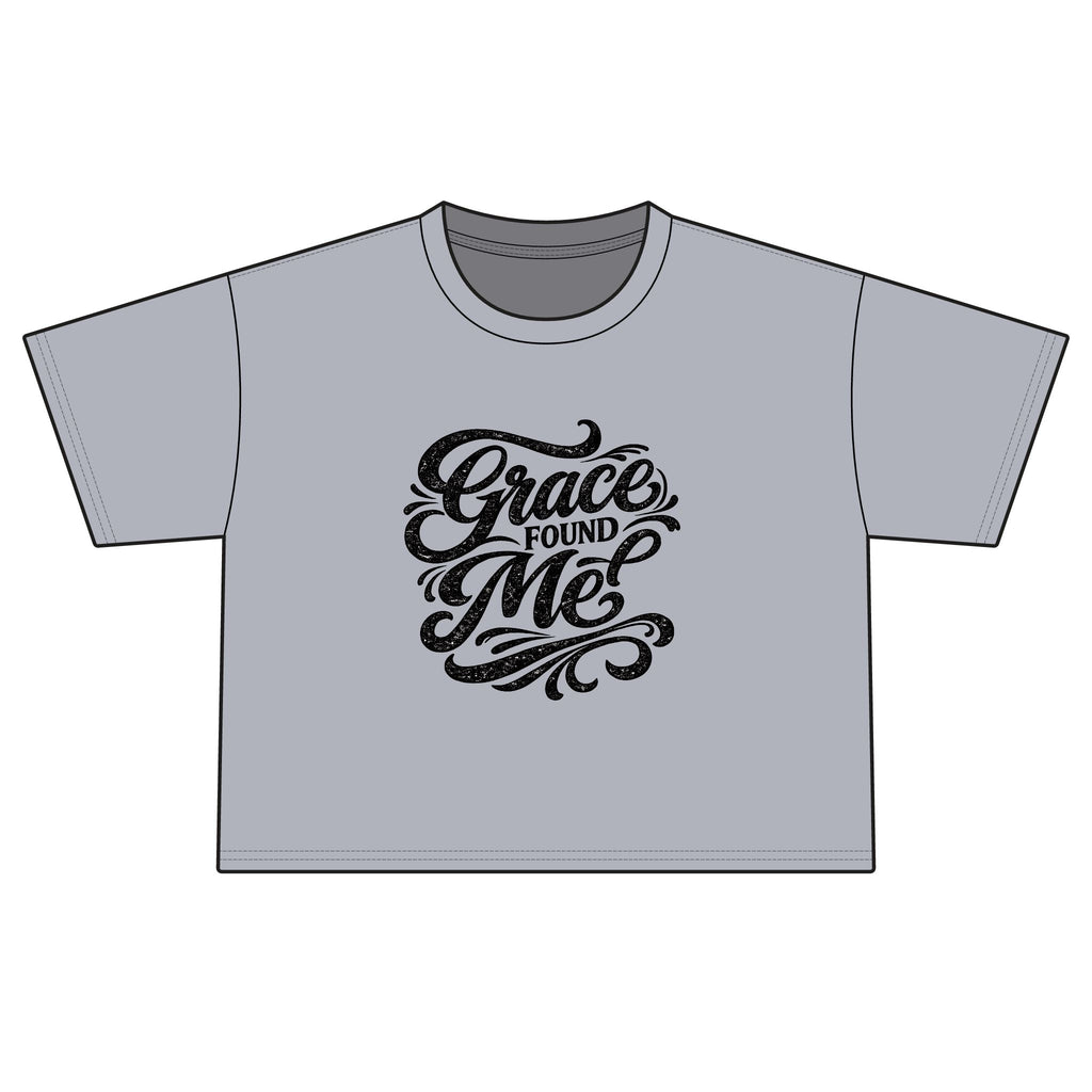 Grace Found Me Boxy Tee — Women's Inspirational Graphic Shirt