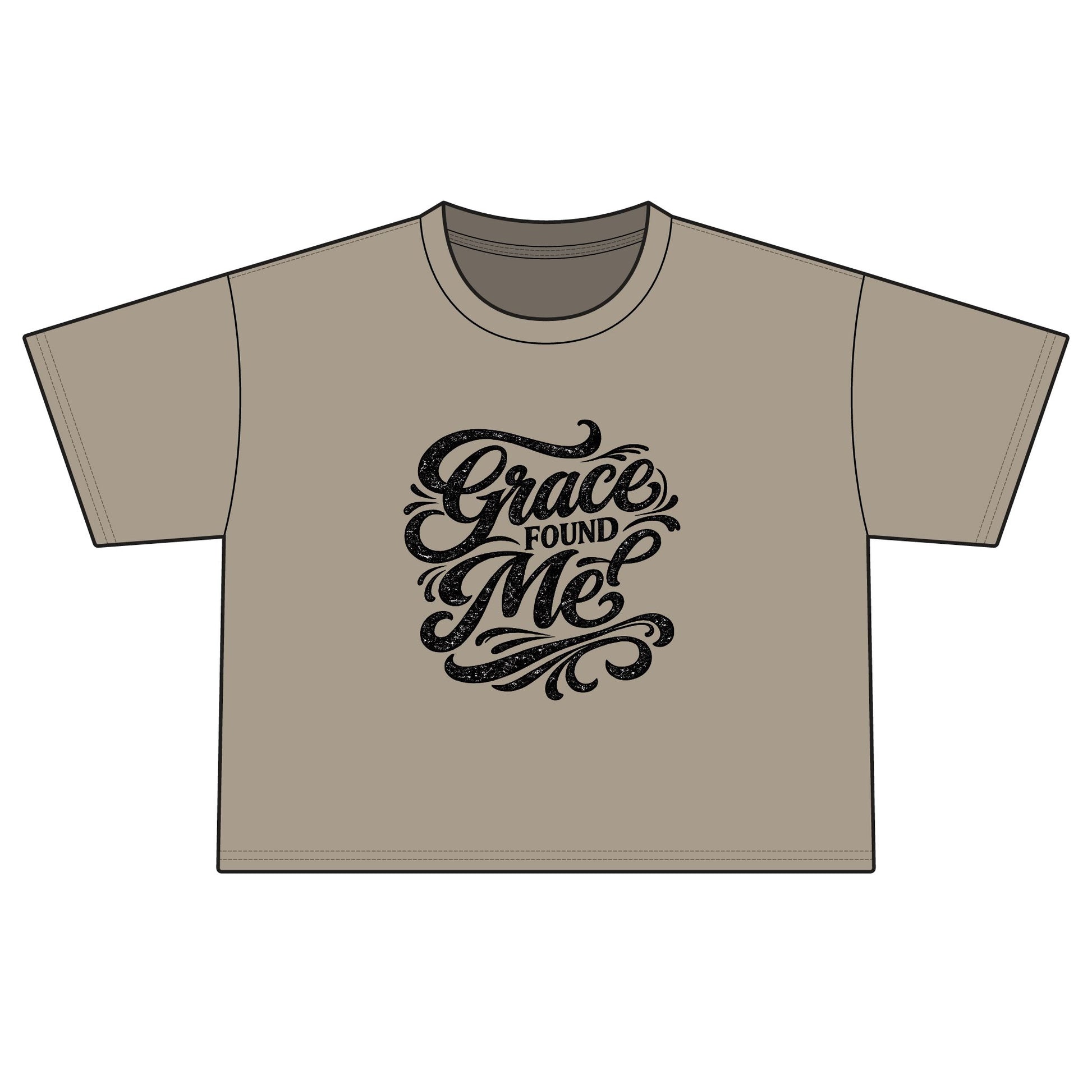 Grace Found Me Boxy Tee — Women's Inspirational Graphic Shirt