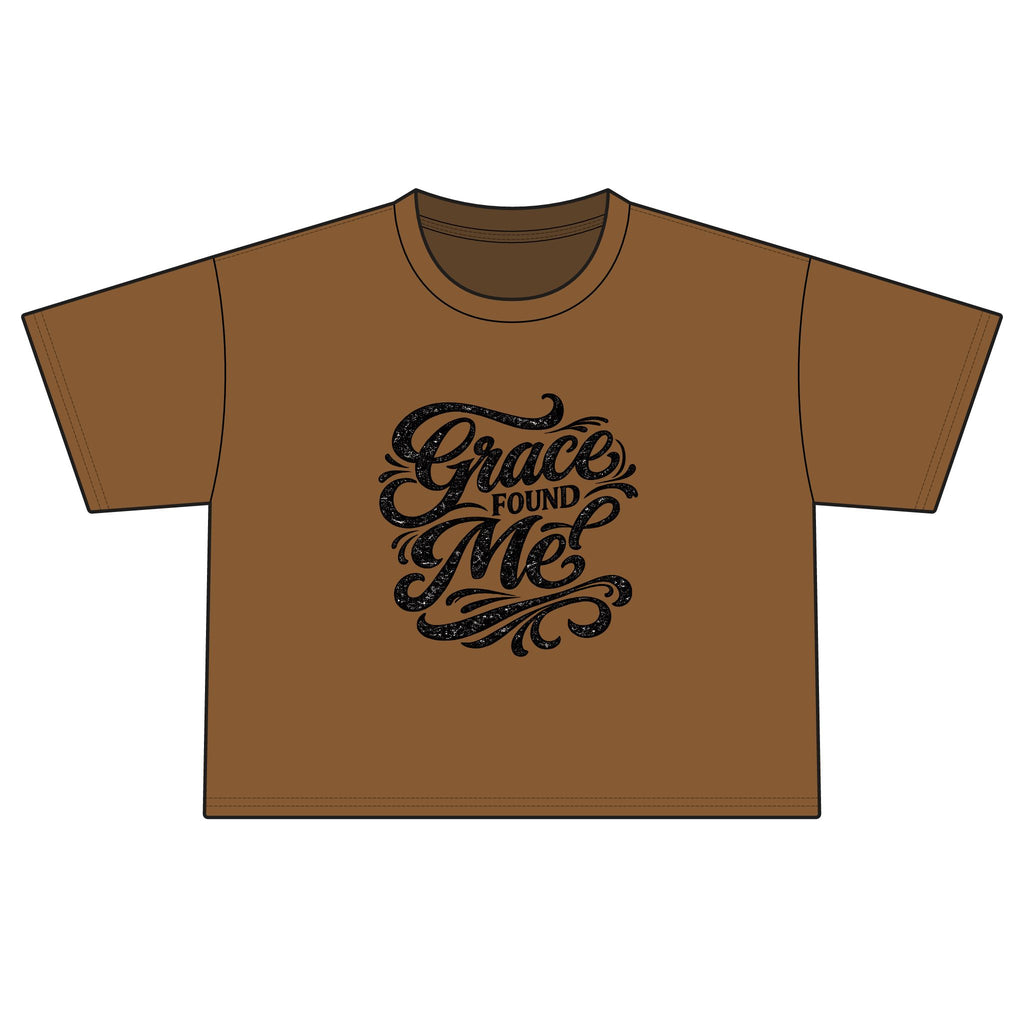 Grace Found Me Boxy Tee — Women's Inspirational Graphic Shirt