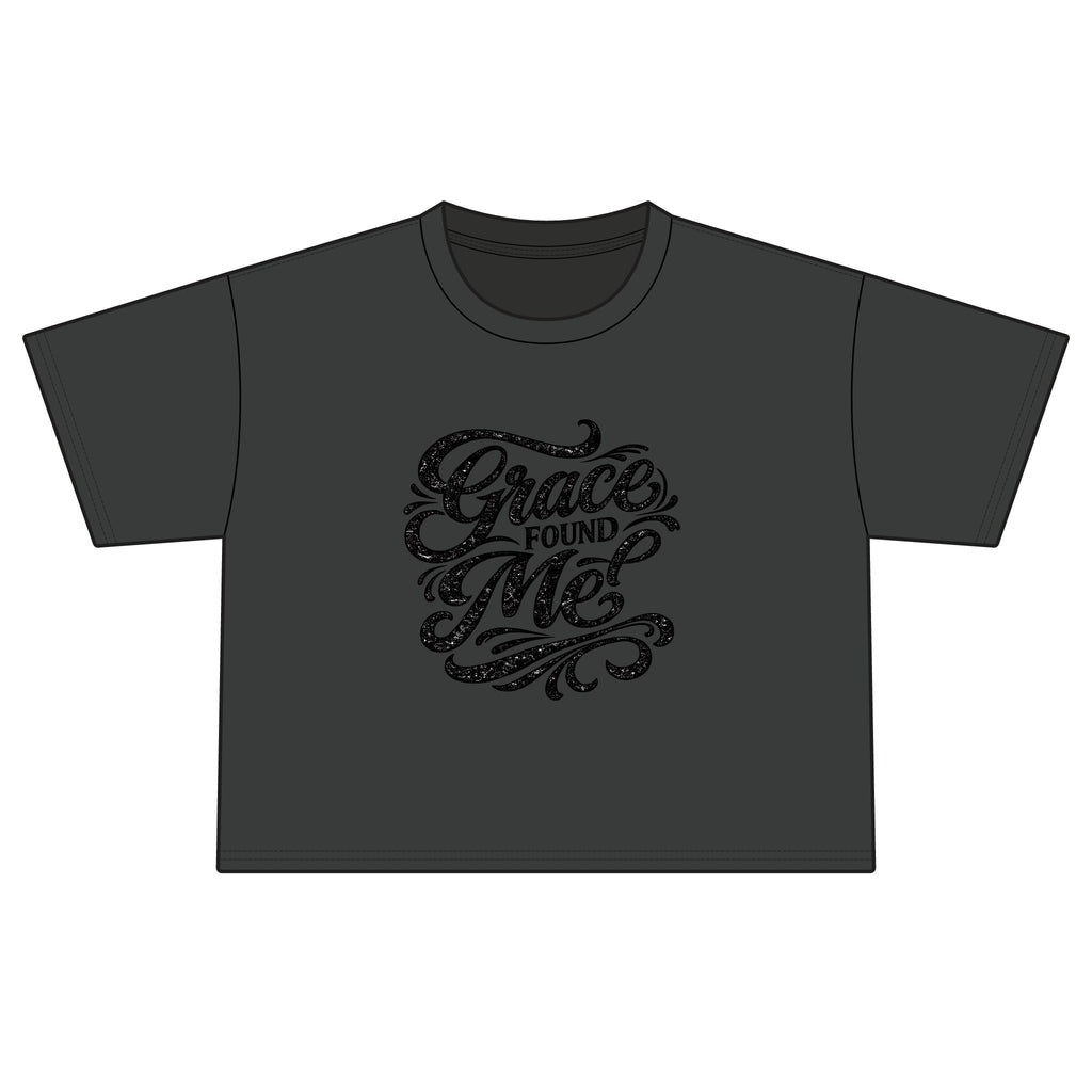 Grace Found Me Boxy Tee — Women's Inspirational Graphic Shirt