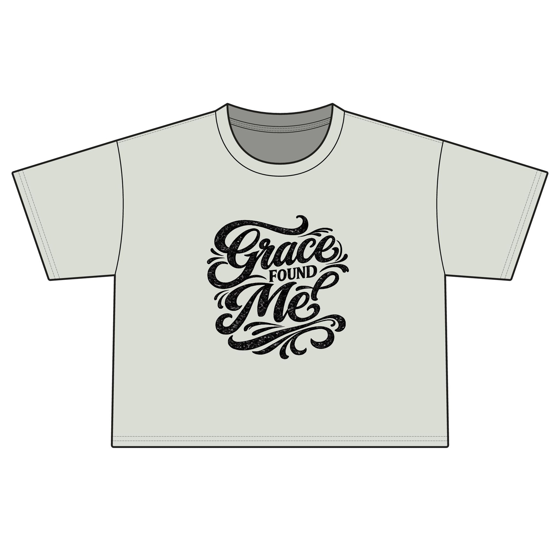 Grace Found Me Boxy Tee — Women's Inspirational Graphic Shirt
