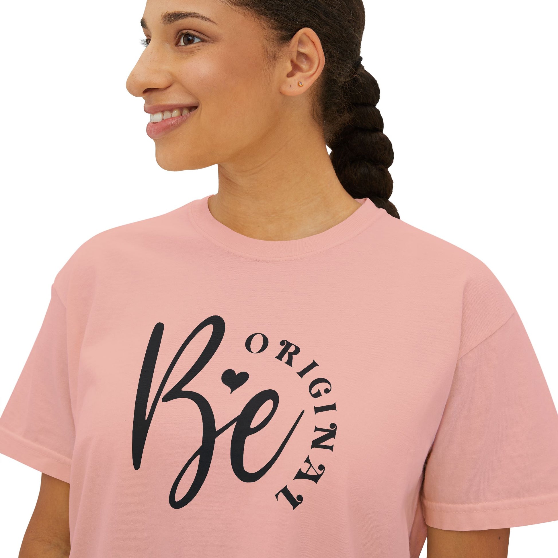 Be original, Women's Boxy Tee, Semi-crop tee,  Inspirational, Comfortable Everyday Style, Motivational Apparel, Self-confidence tee