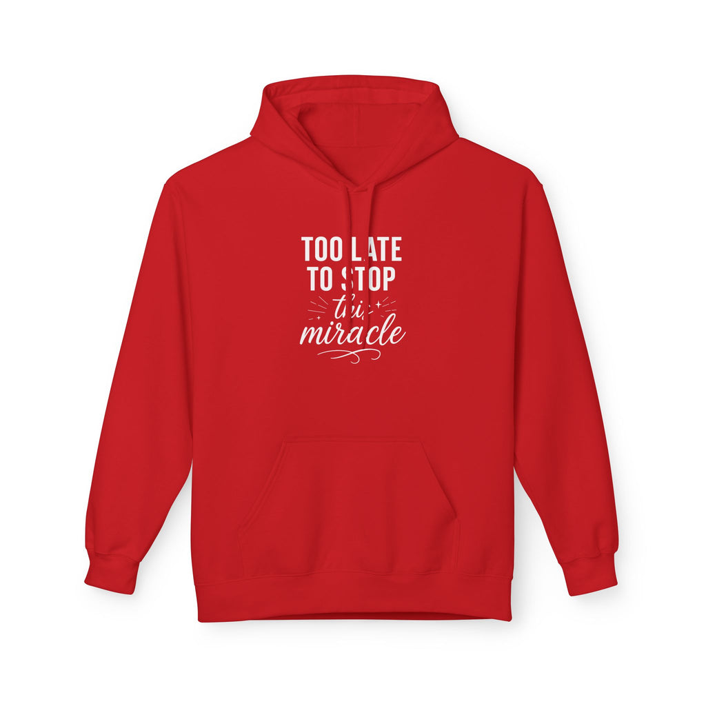 Miracle Midweight Fleece Hoodie, Cozy Casual Wear, Inspirational Gift, Faith-Driven Style, Perfect for Everyday & Holidays