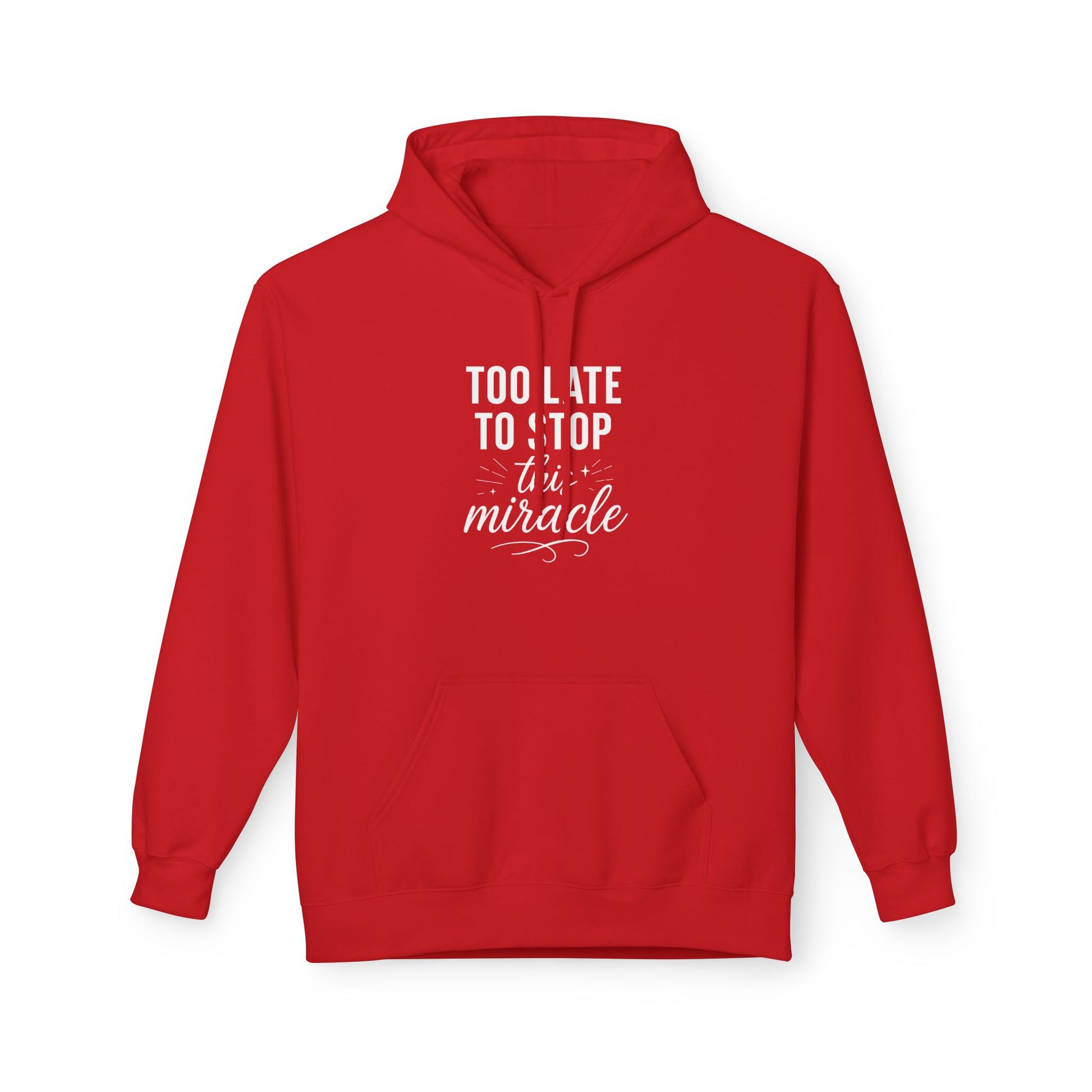 Miracle Midweight Fleece Hoodie, Cozy Casual Wear, Inspirational Gift, Faith-Driven Style, Perfect for Everyday & Holidays