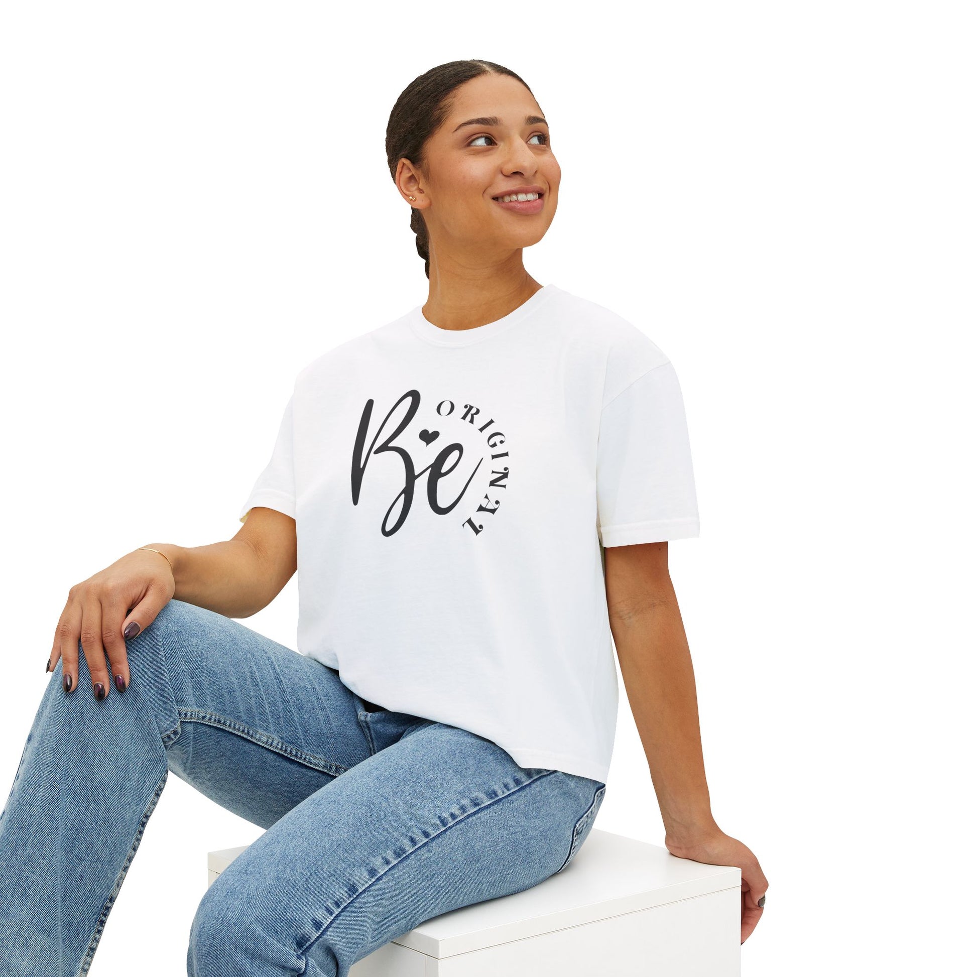 Be original, Women's Boxy Tee, Semi-crop tee,  Inspirational, Comfortable Everyday Style, Motivational Apparel, Self-confidence tee