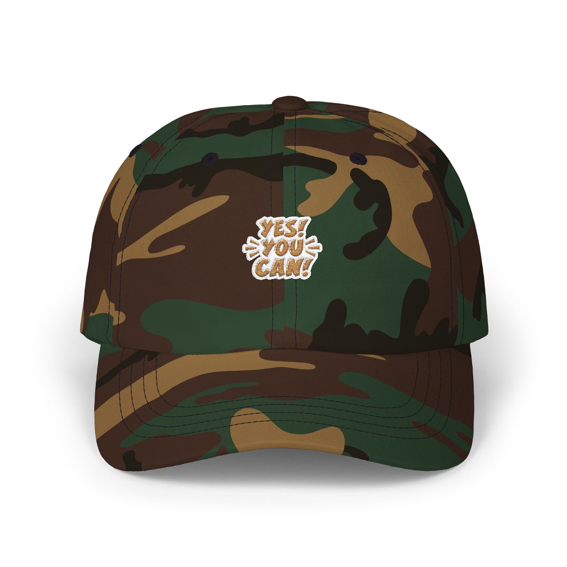 Yes! You Can Dad Cap - Motivational Hat for Fathers, Adjustable White Cap, Gift for Dad, Inspiring Dad Hat, Everyday Wear