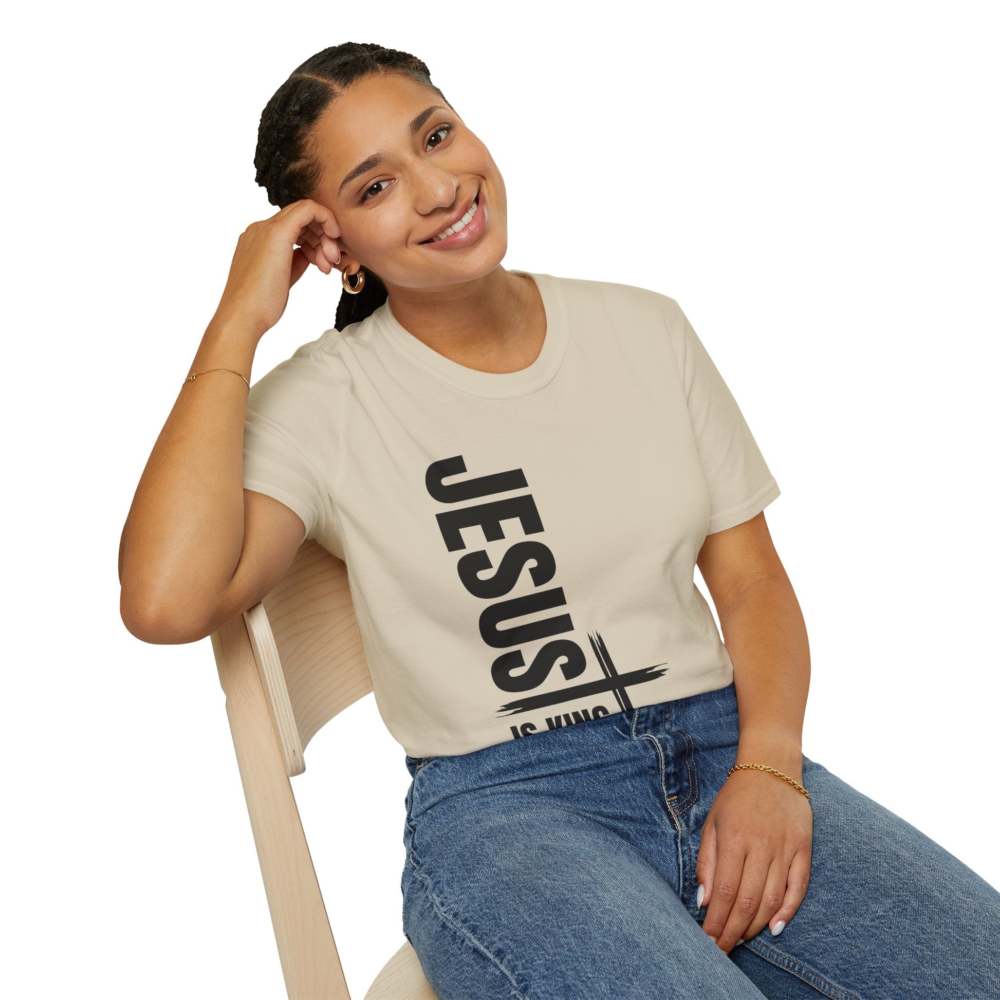 Christian Unisex T-Shirt - Jesus is King Faith-Based Tee for Believers