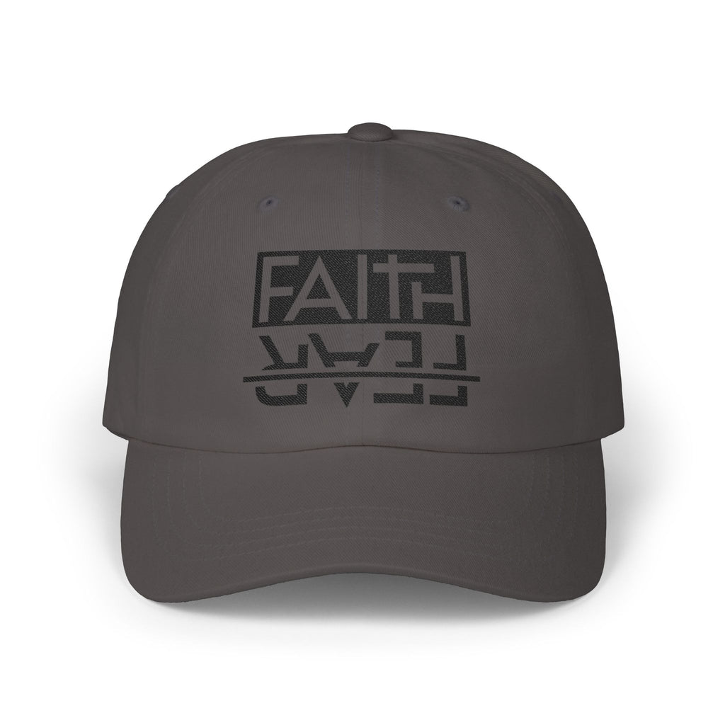 Faith over Fear Cap - Motivational Hat, Adjustable White Cap, Gift for Dad, Inspiring Gift Hat, Everyday Wear