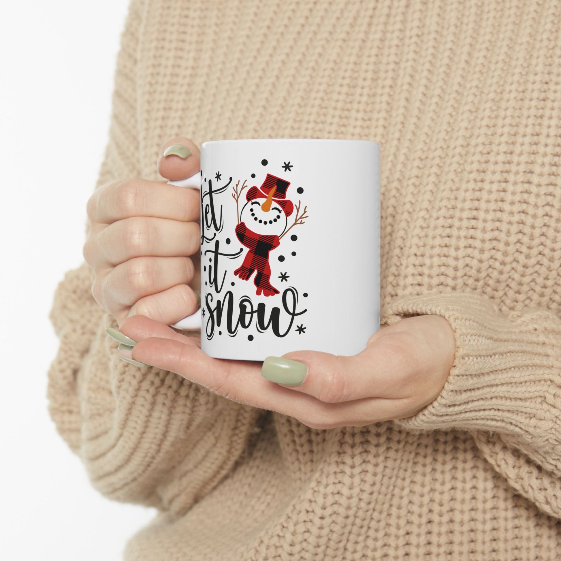 Mug - Let It Snow Snowman Ceramic Mug (11oz, 15oz)