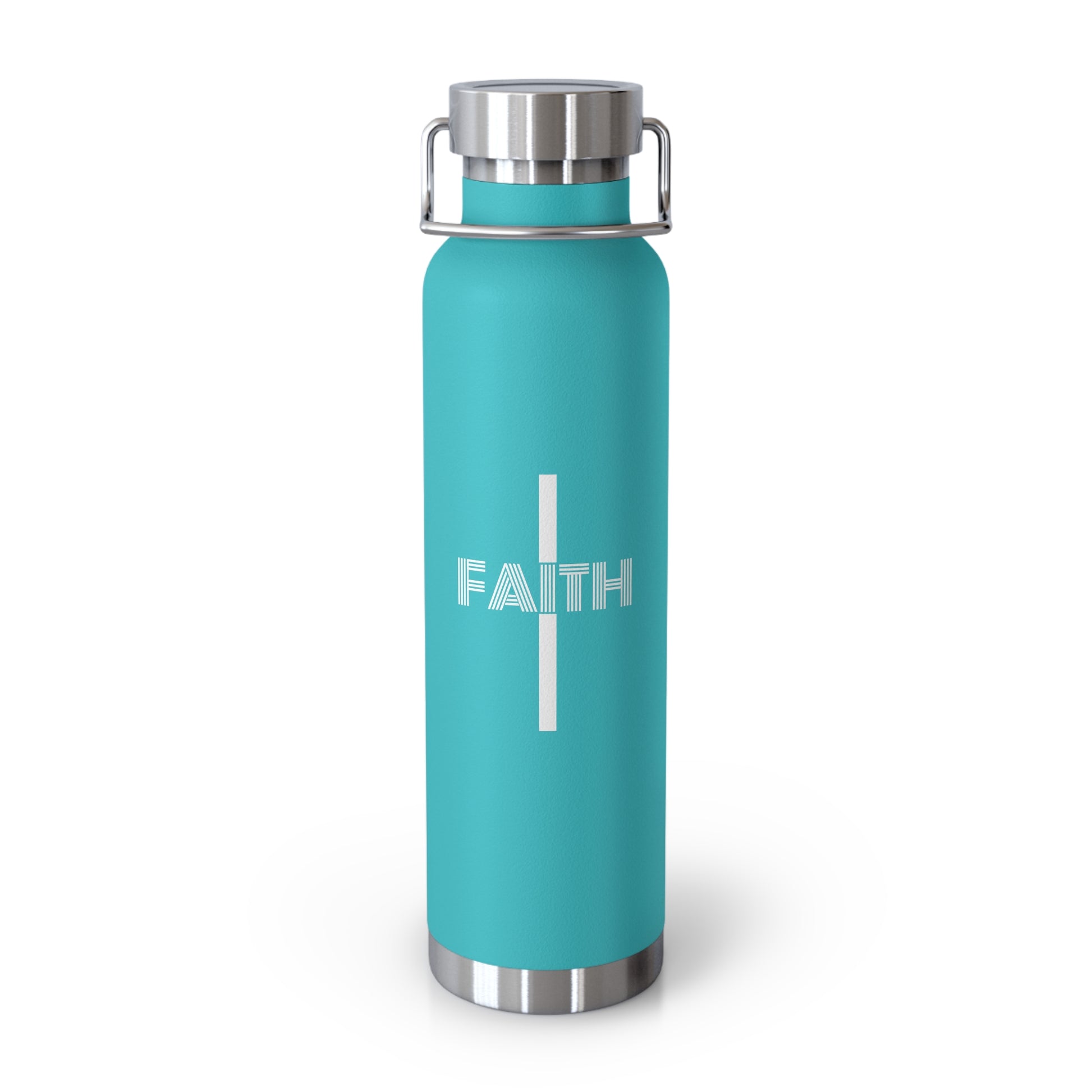 Faith Cross 22oz Insulated Water Bottle — Copper Vacuum Thermal Flask