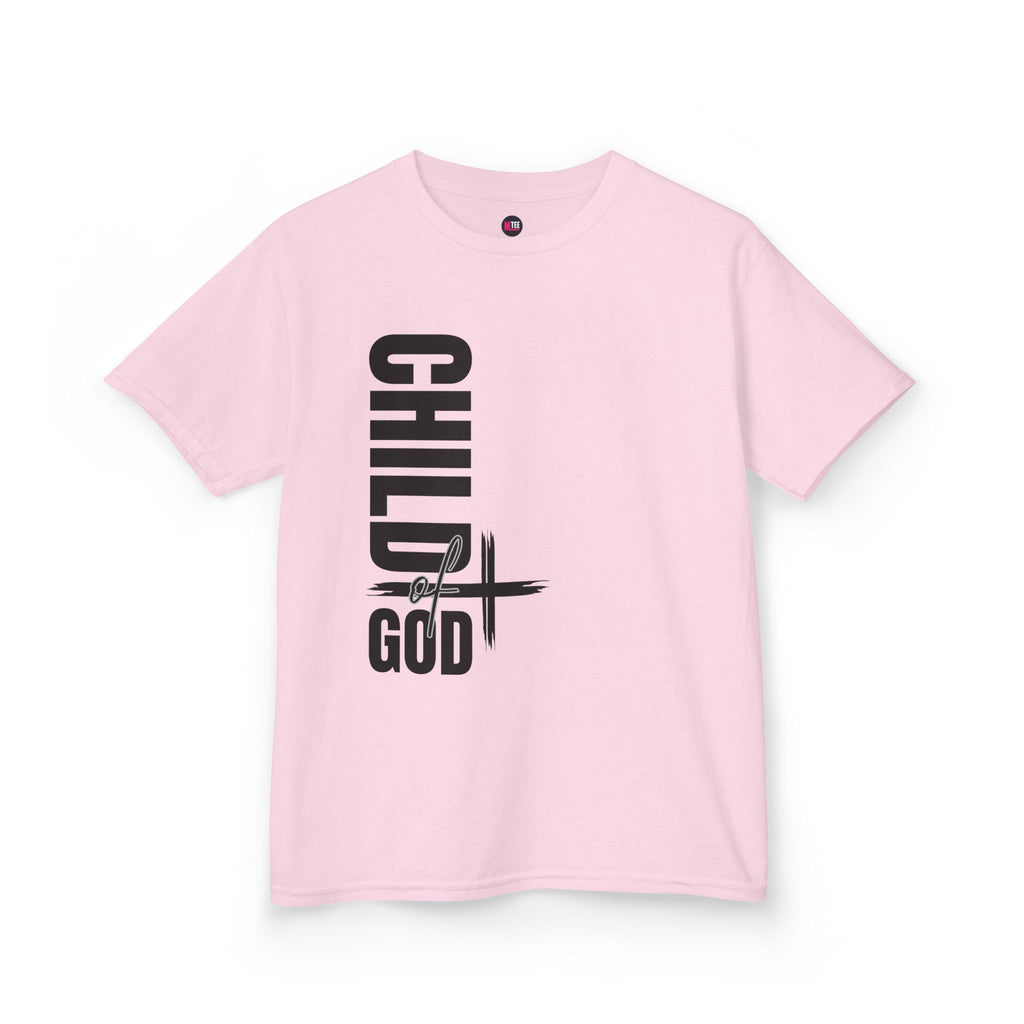 Kids Tee — "Child of God" Vertical Cross Christian T‑Shirt