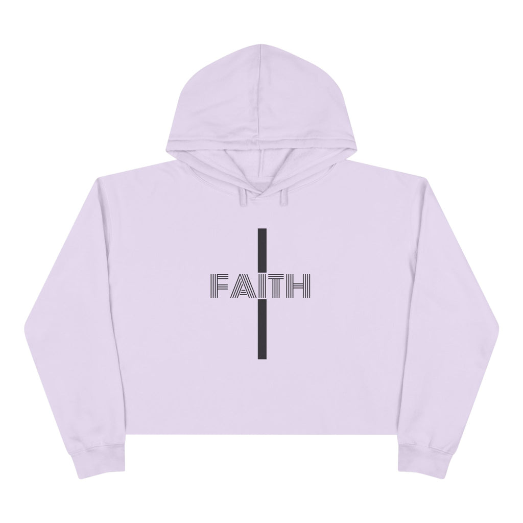 Faith-Inspired Crop Hoodie - Trendy Sportswear, Motivational Apparel, Gift for Her, Inspirational Outfit, Spiritual Vibes