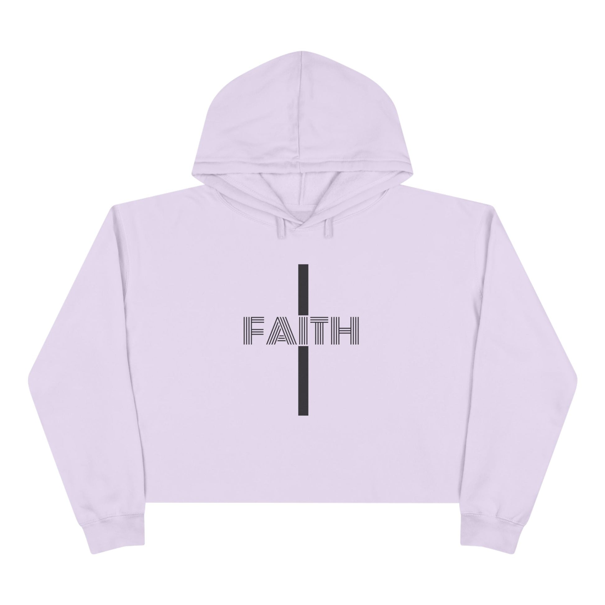 Faith-Inspired Crop Hoodie - Trendy Sportswear, Motivational Apparel, Gift for Her, Inspirational Outfit, Spiritual Vibes