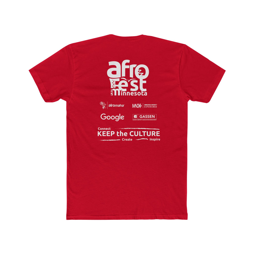 AfroFest Minnesota Unisex Cotton Crew Tee | Celebrate Culture, Festival Shirt, Casual Wear, Unique Graphic Tee, Black Cotton T-Shirt