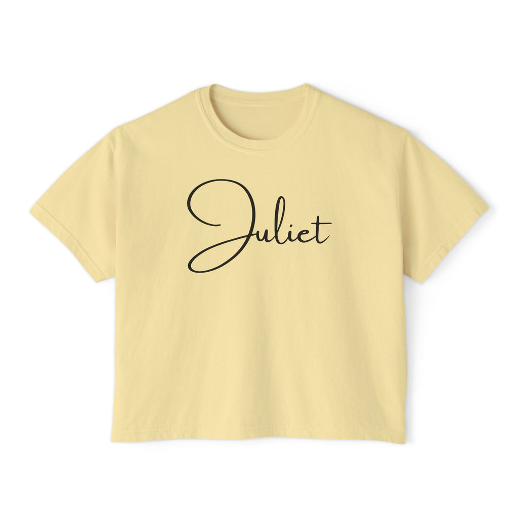 Juliet Valentine Women's Boxy Tee — Cute Valentine's Day Graphic