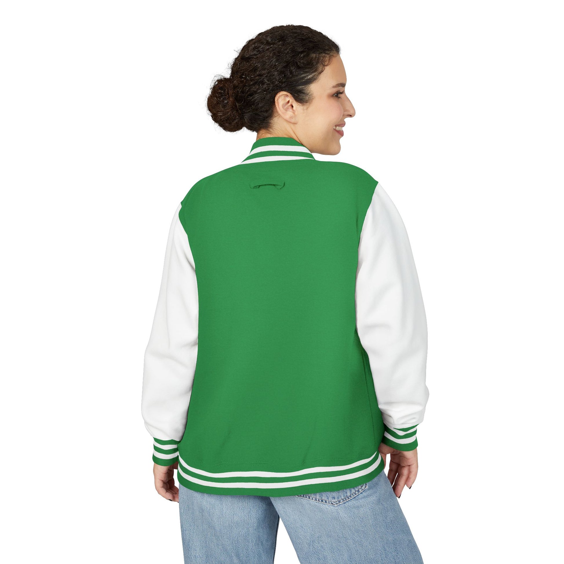 Unisex Heavyweight Letterman Jacket, Faith-based Jacket, Vintage Style Sports Jacket, College Spirit Wear, Casual Outwear, Gifts for Sports Lovers, Fall Fashion
