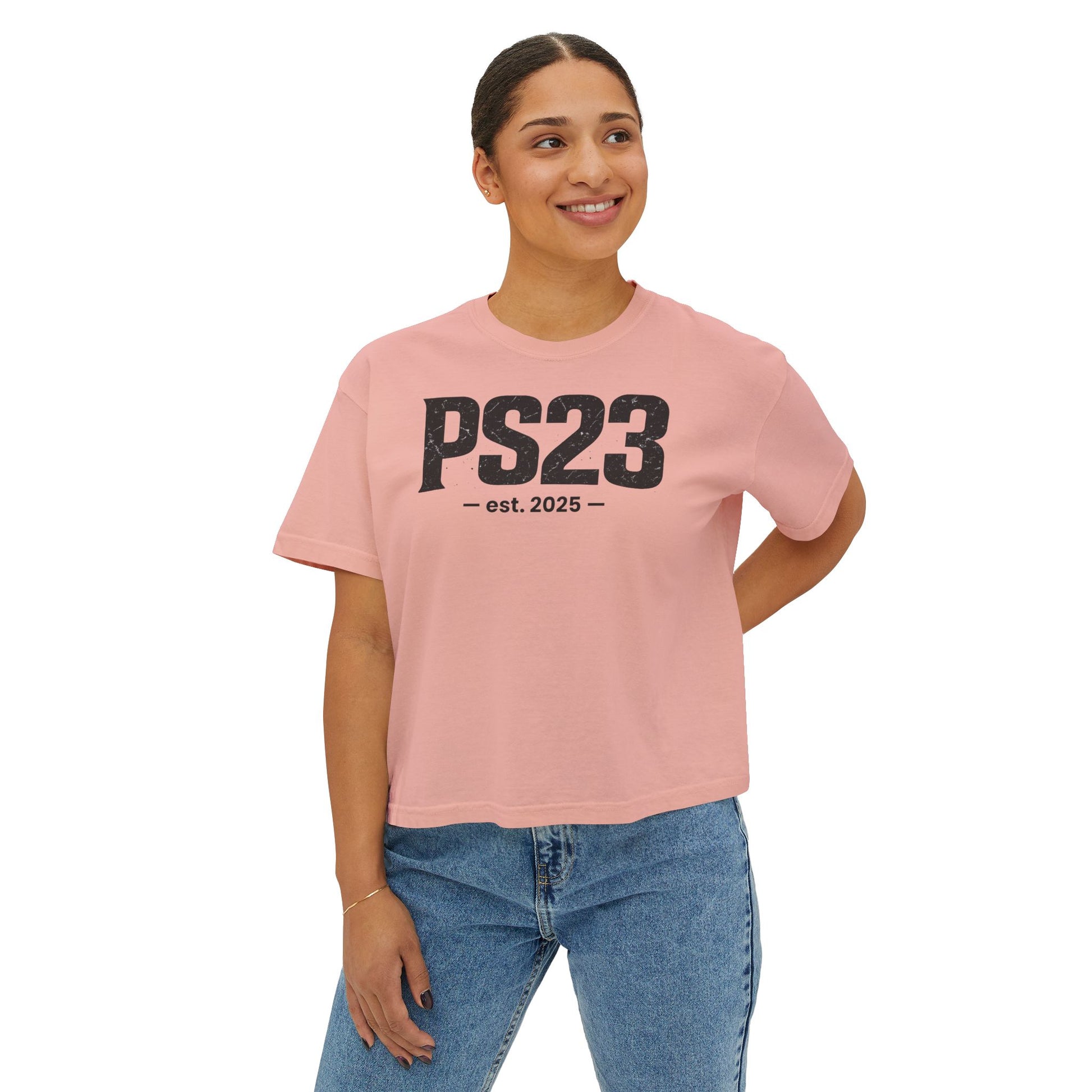 Psalm 23 Women's Boxy Tee — Inspirational Faith Graphic Shirt