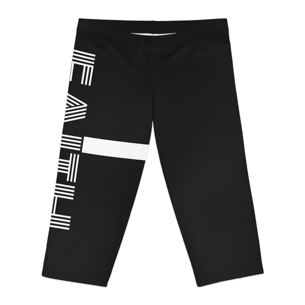 Women's Love-Themed Capri Leggings - Stylish Activewear, Fitness Gear, Casual Wear, Gift for Her, Workout Leggings