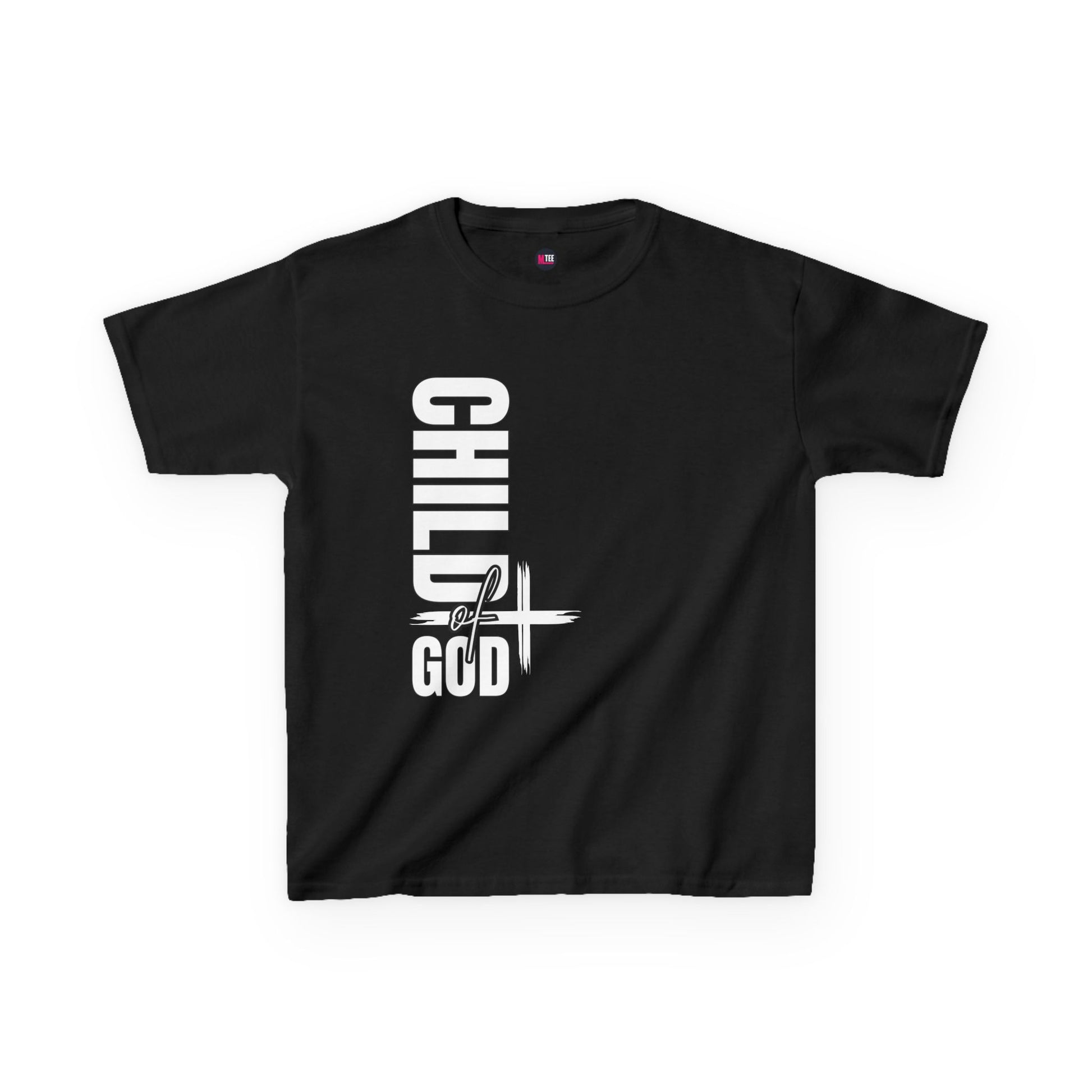 Kids Tee — "Child of God" Vertical Cross Christian T‑Shirt