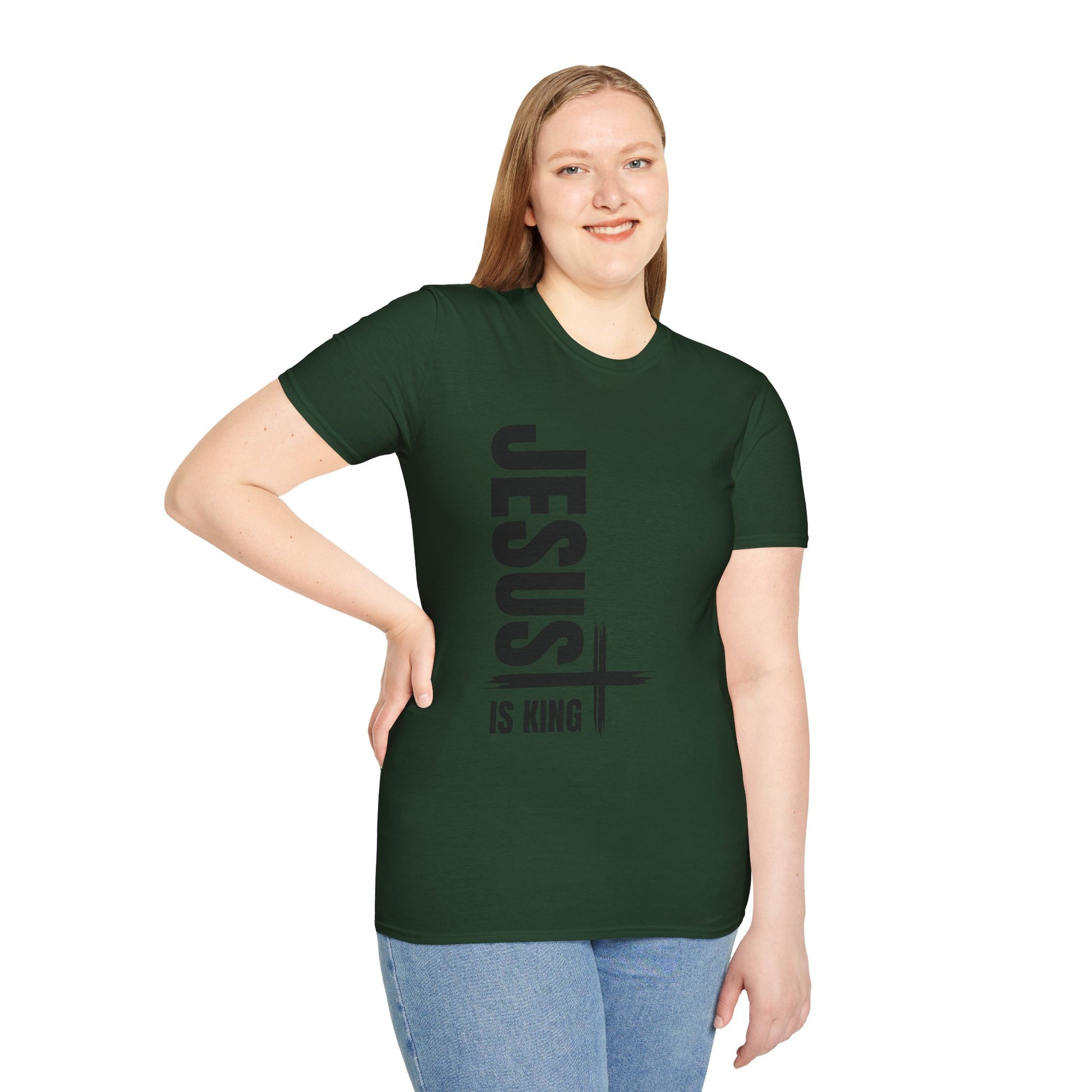 Christian Unisex T-Shirt - Jesus is King Faith-Based Tee for Believers