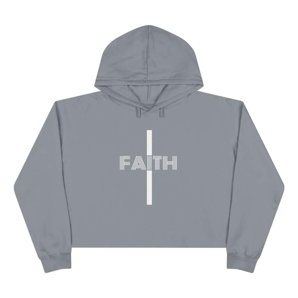 Faith-Inspired Crop Hoodie - Trendy Sportswear, Motivational Apparel, Gift for Her, Inspirational Outfit, Spiritual Vibes