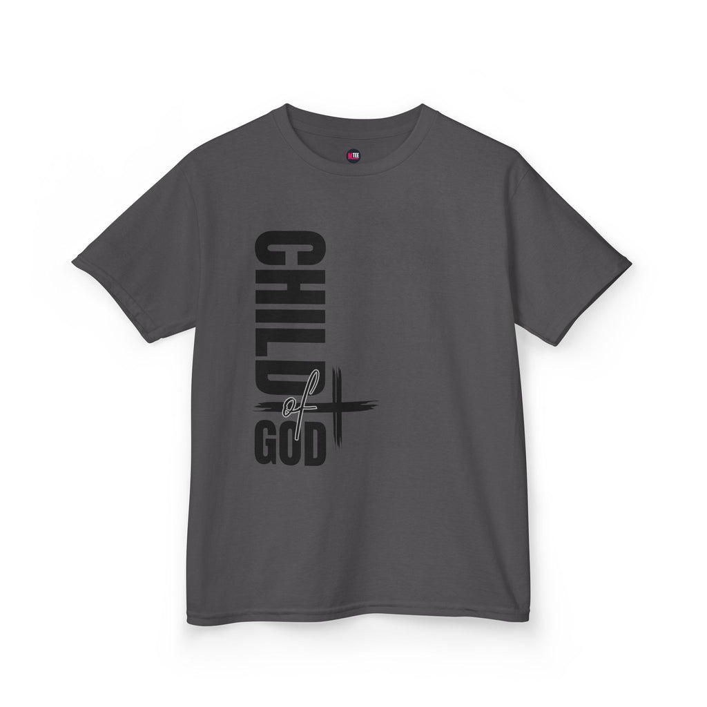 Kids Tee — "Child of God" Vertical Cross Christian T‑Shirt