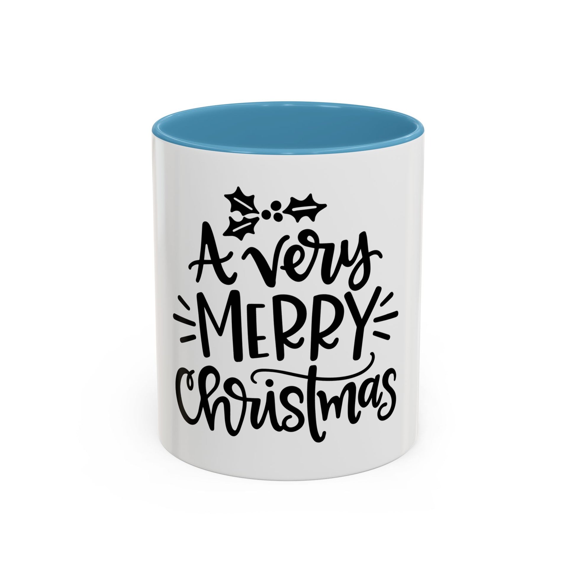 Very Merry Christmas Coffee Mug, Color Accent Mug (11oz and 15 oz)
