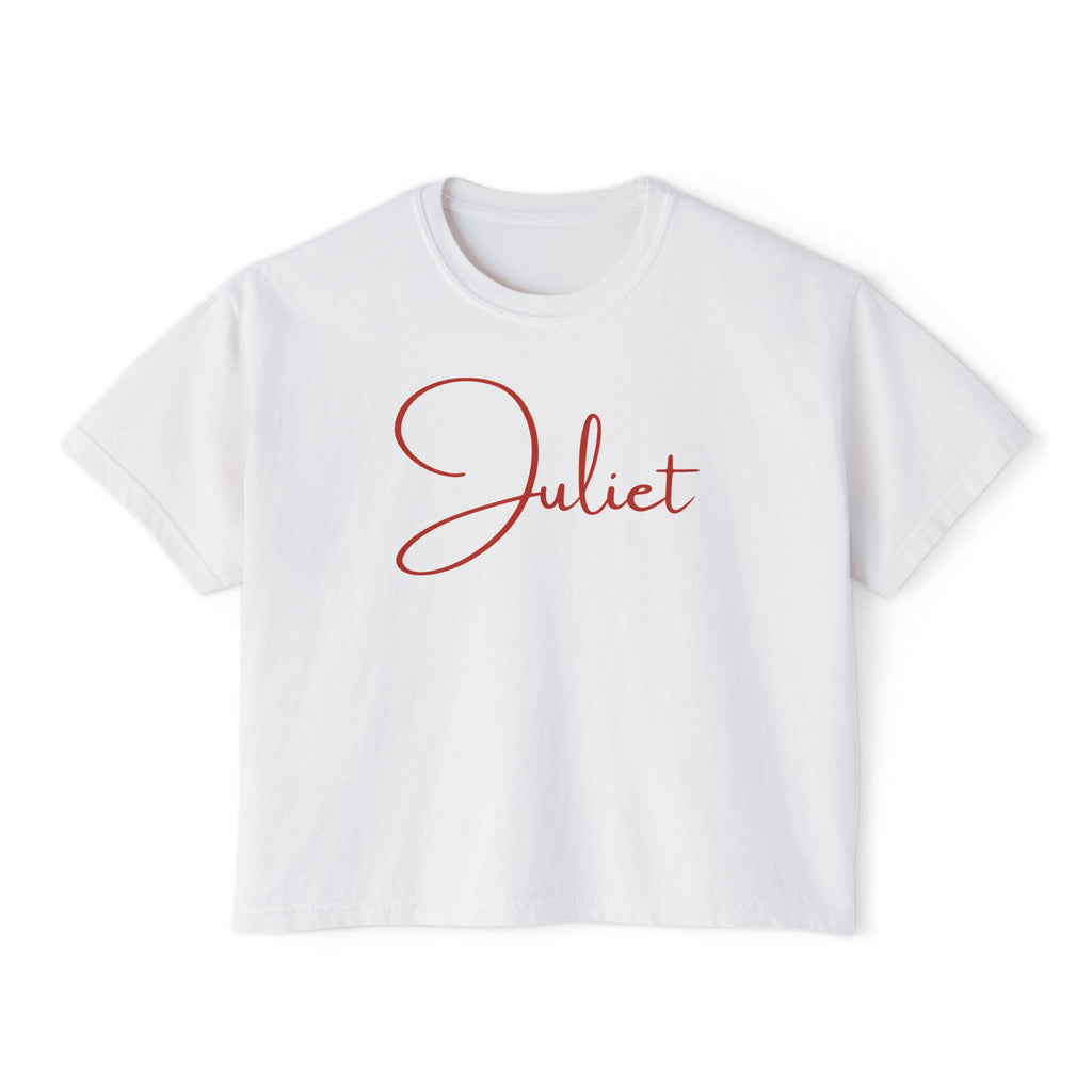 Juliet Valentine Women's Boxy Tee — Cute Valentine's Day Graphic
