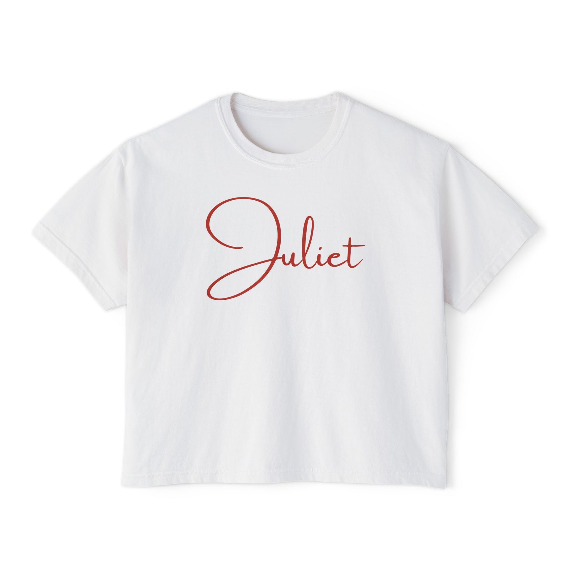 Juliet Valentine Women's Boxy Tee — Cute Valentine's Day Graphic
