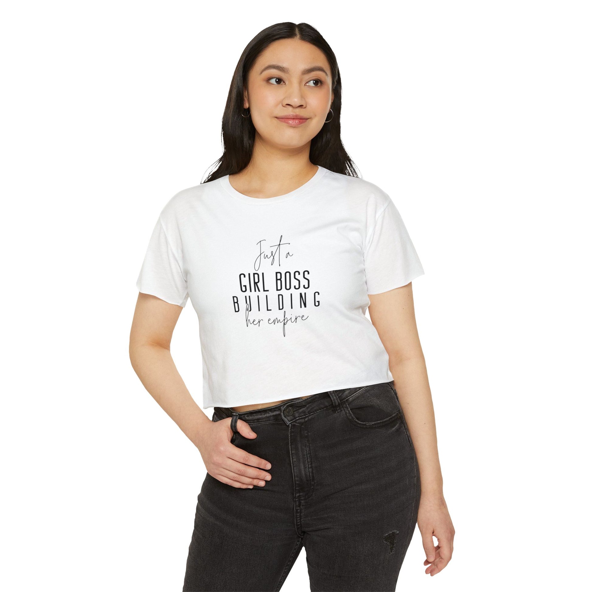 Crop Top Positive Vibes Self Love Gift for Her, Boss Lady T-Shirt