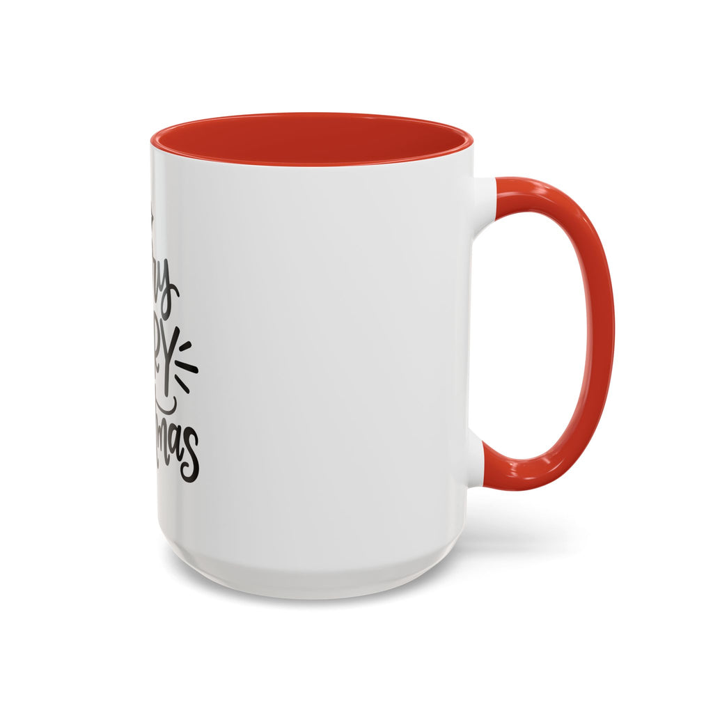 Very Merry Christmas Coffee Mug, Color Accent Mug (11oz and 15 oz)